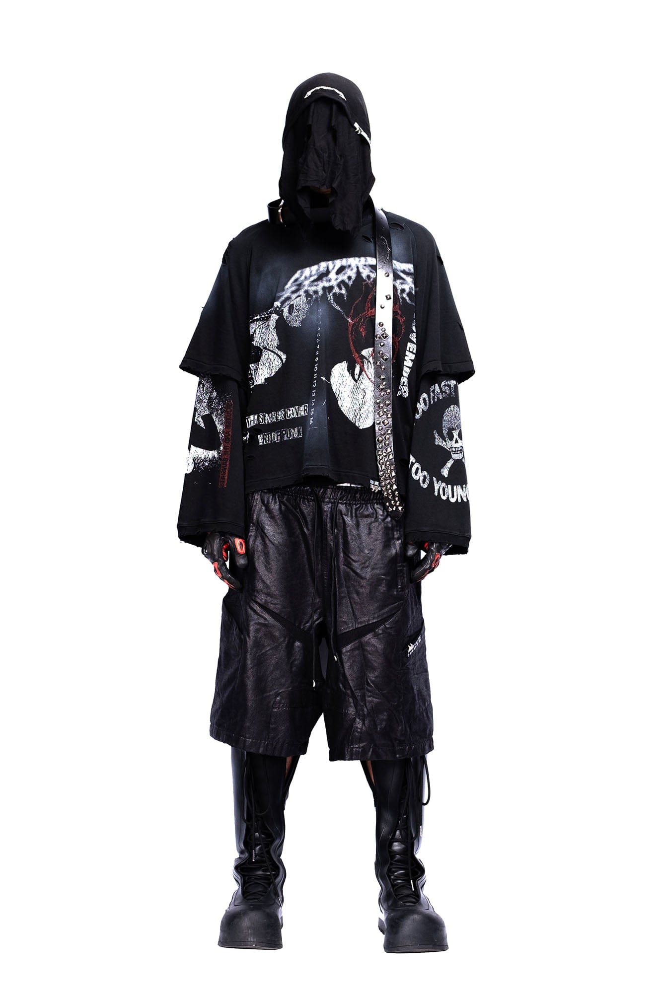 FVVO Multi-Panel Glossy Shorts, premium urban and streetwear designers apparel on PROJECTISR.com, FVVO