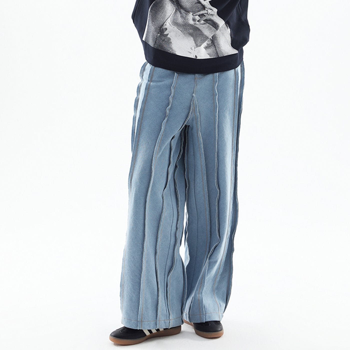 MIICHOUS Deconstructed Raw Edge Pants, premium urban and streetwear designers apparel on PROJECTISR.com, Miichous