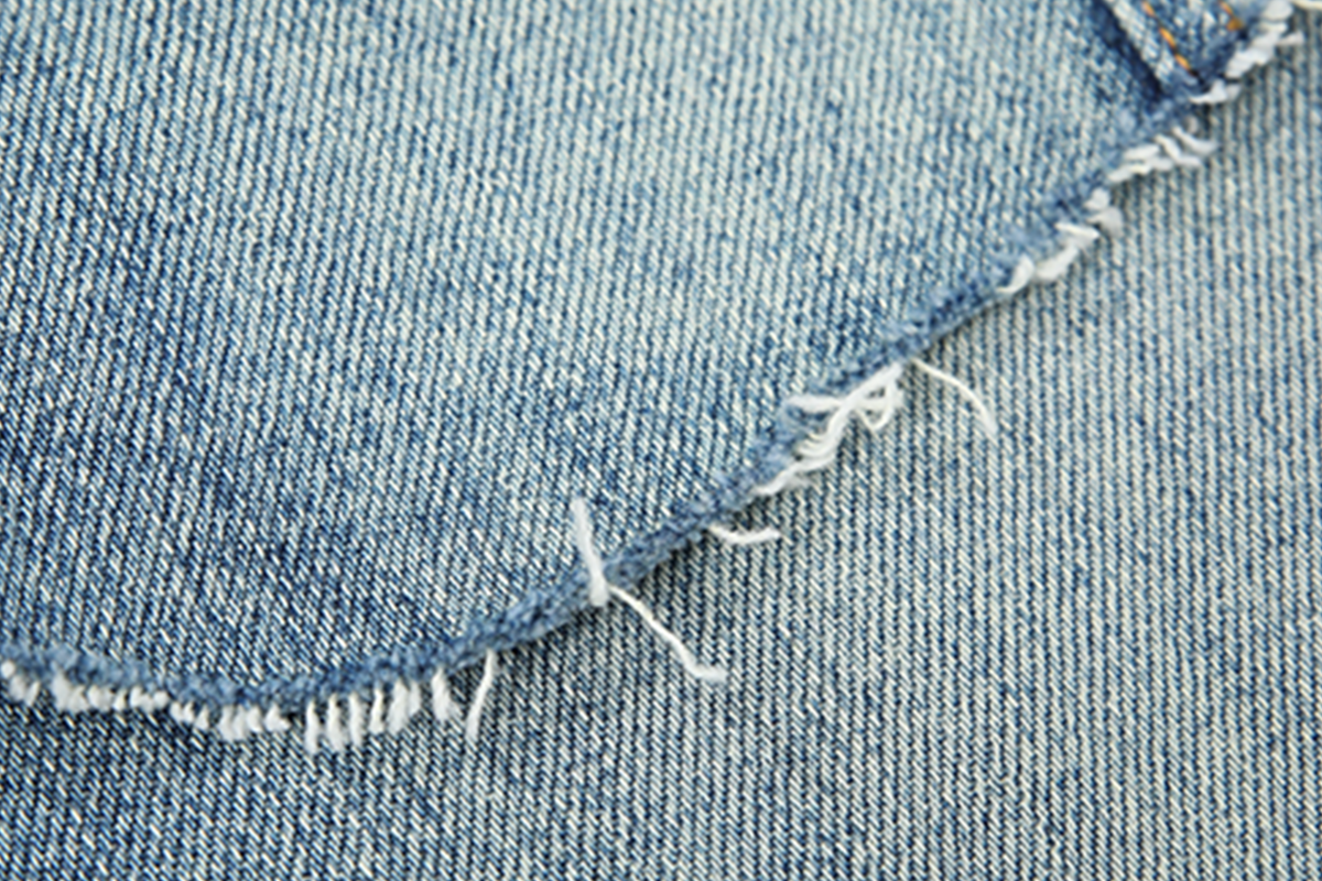 HAHAHA Spliced Washed Faux Layered Jeans