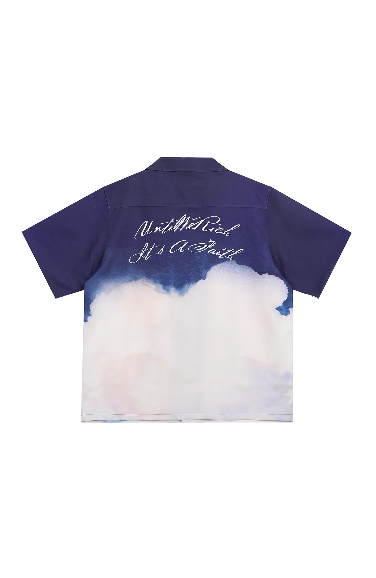 UNTILWERICH Liberty Graphic Cuban Collar Half Shirt