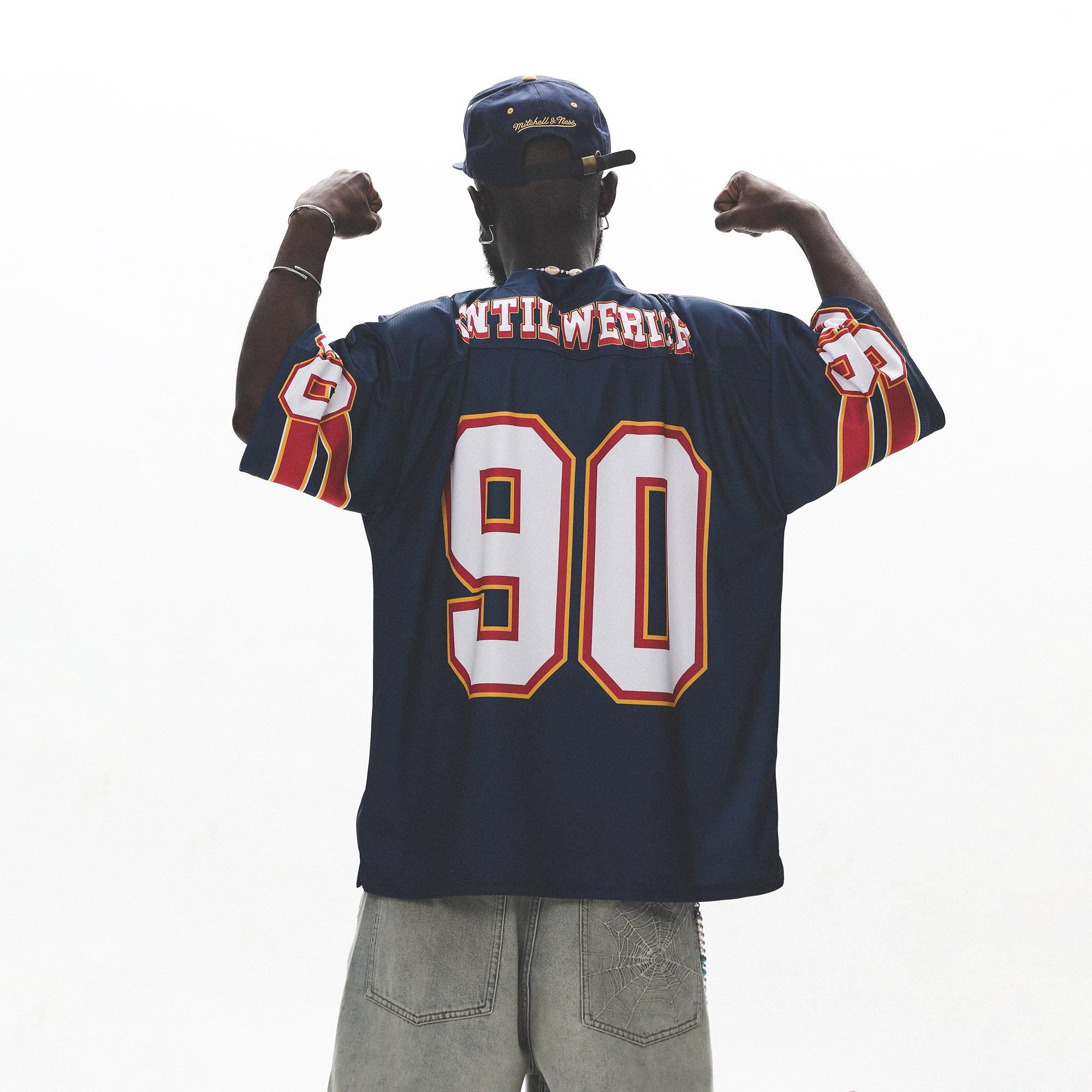 UNTILWERICH V-Neck Graphic Hockey Short-Sleeve Jersey