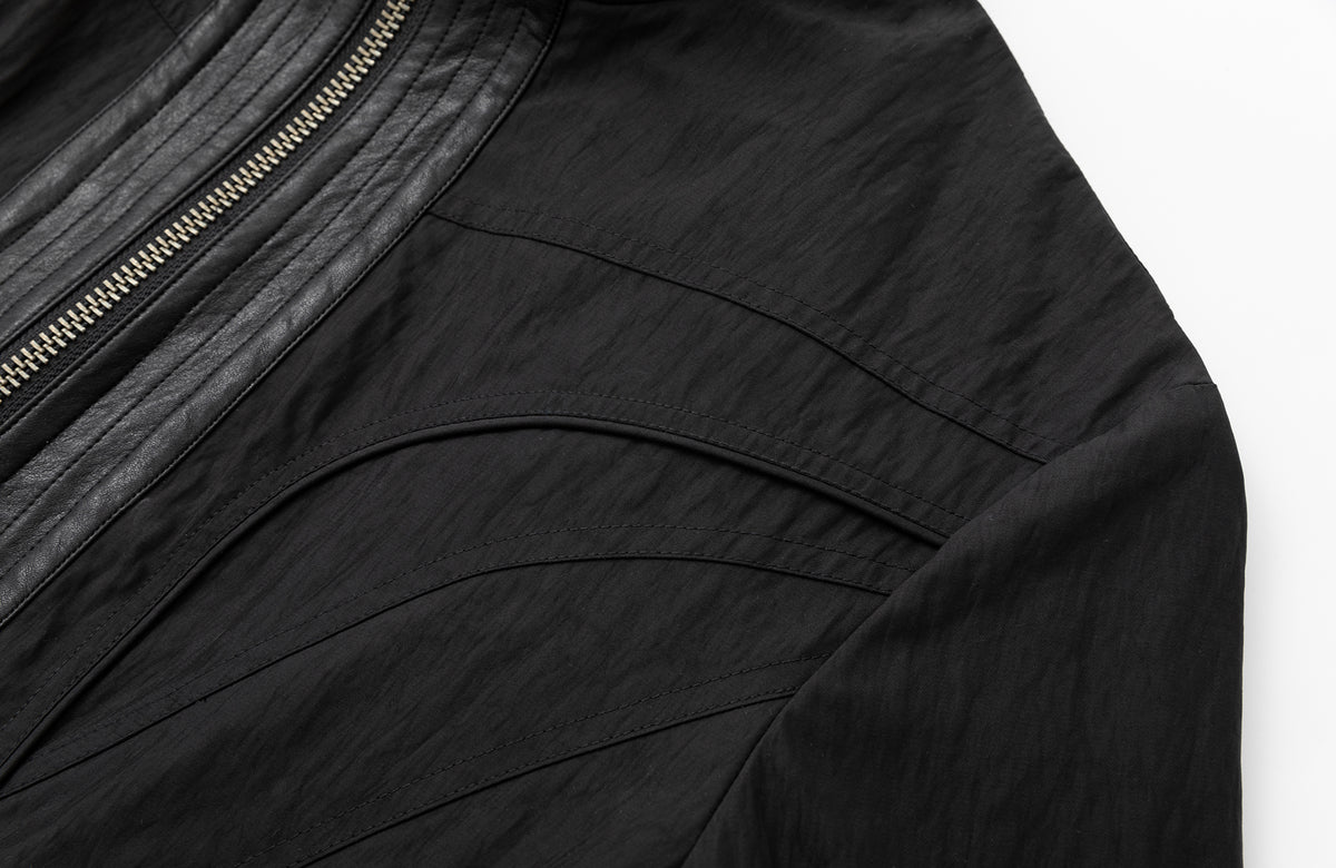 2000RSK Deconstructed Spliced Faux Leather Jacket