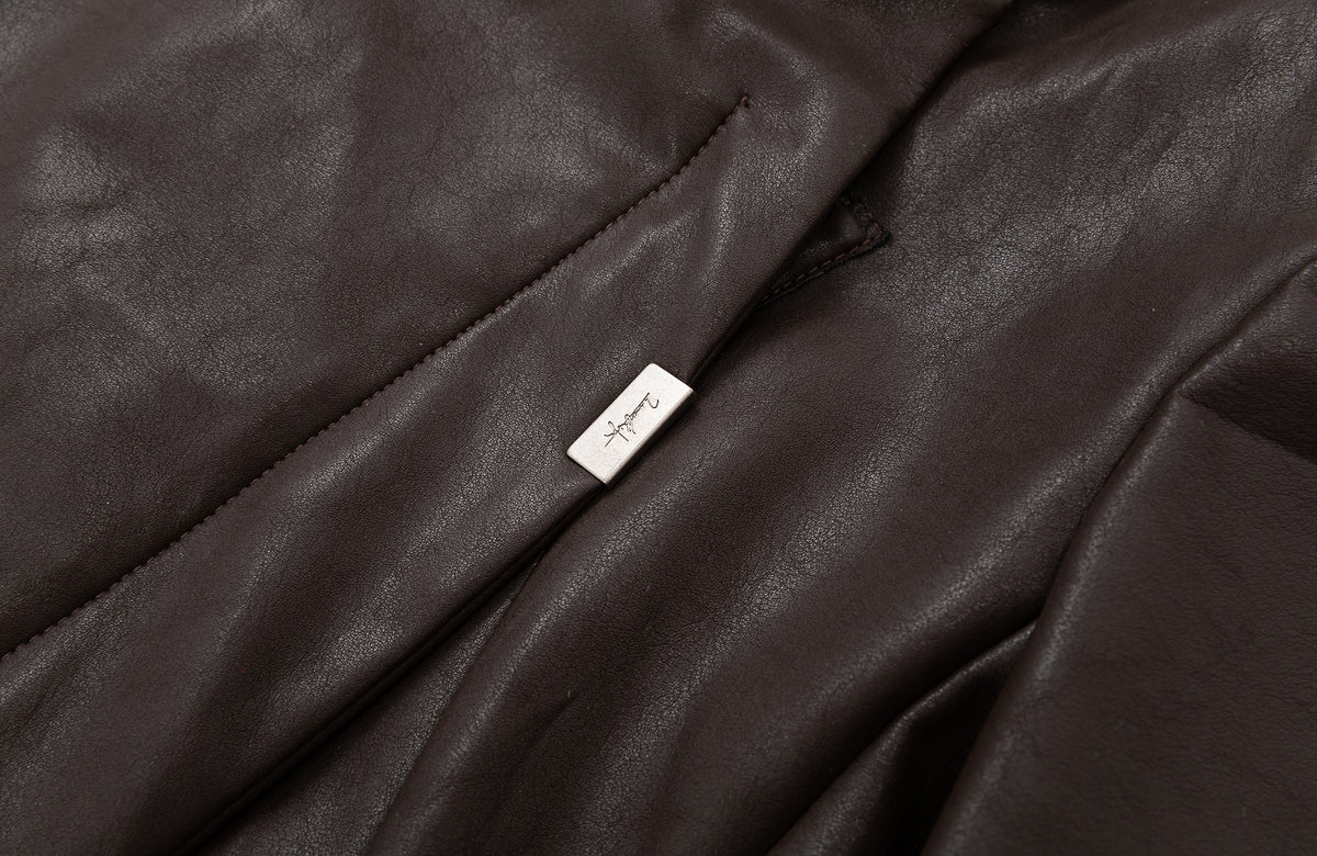 2000RSK Deconstructed Irregular Faux Leather Jacket