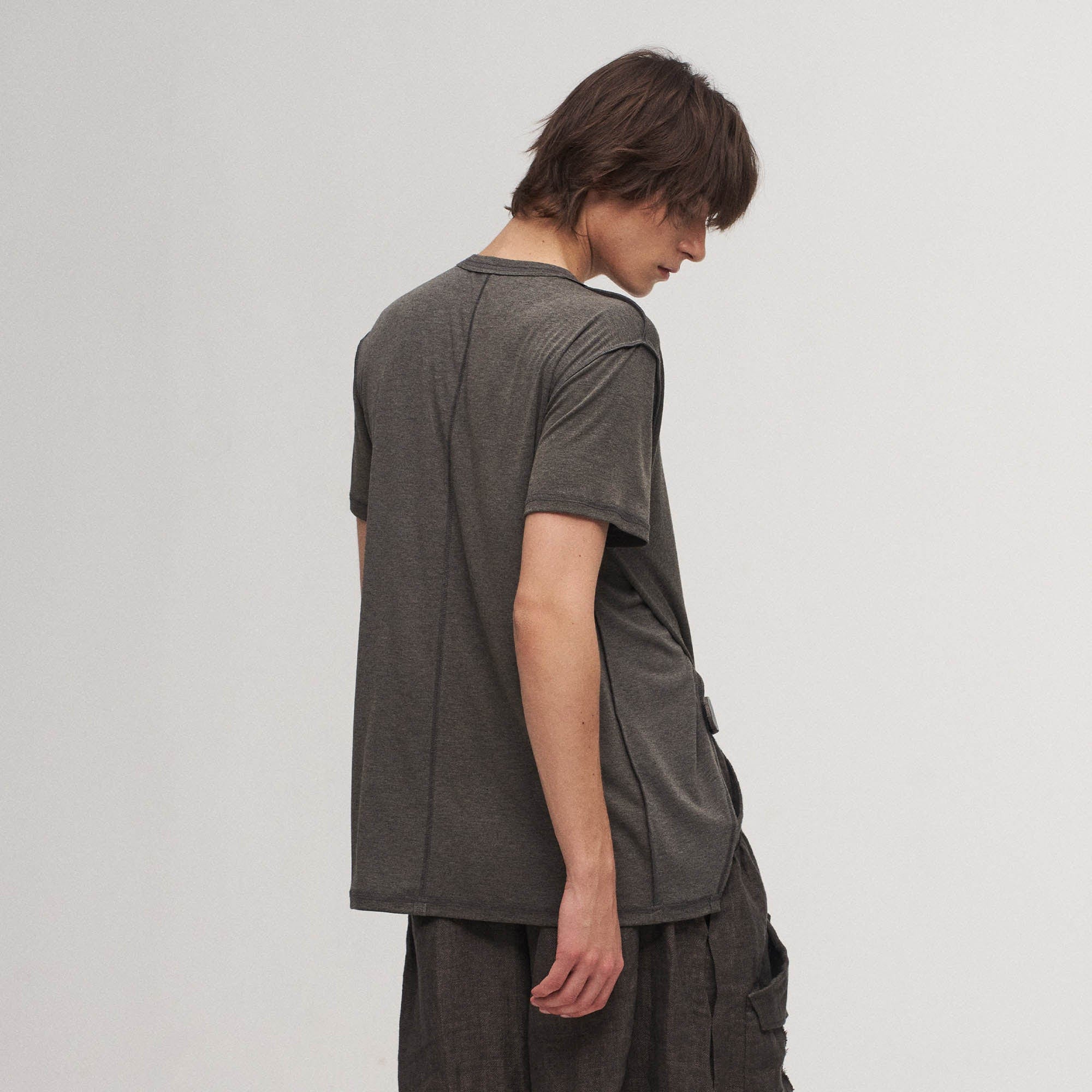 ILNya Nieternite Nifutur Asymmetrical Layered Spliced T-Shirt, premium urban and streetwear designers apparel on PROJECTISR.com, ILNya Nieternite Nifutur