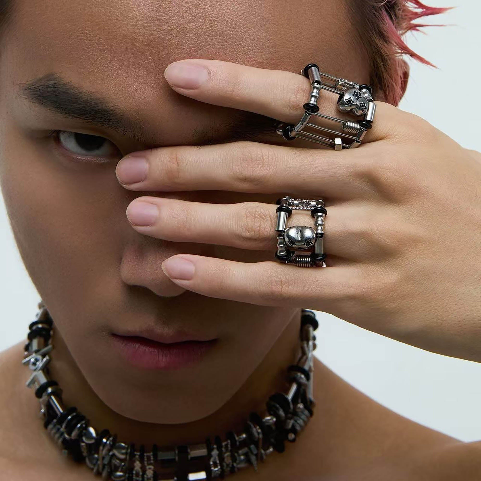 ILLUSORY Danger Signal Cage Ring, premium urban and streetwear designers apparel on PROJECTISR.com, ILLUSORY