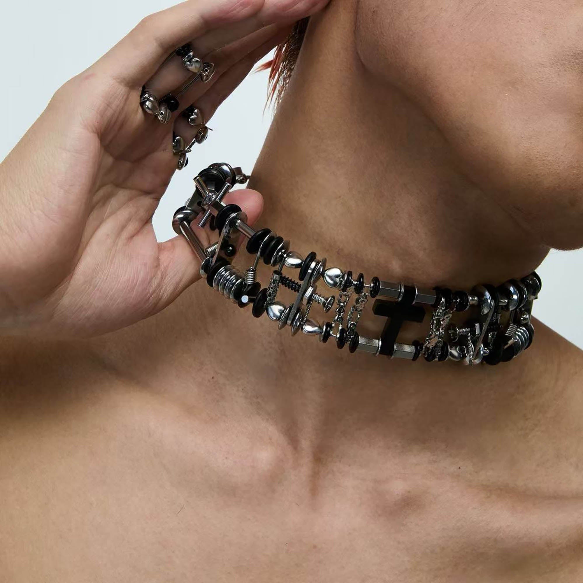 ILLUSORY Sacrificial Cross Chocker, premium urban and streetwear designers apparel on PROJECTISR.com, ILLUSORY