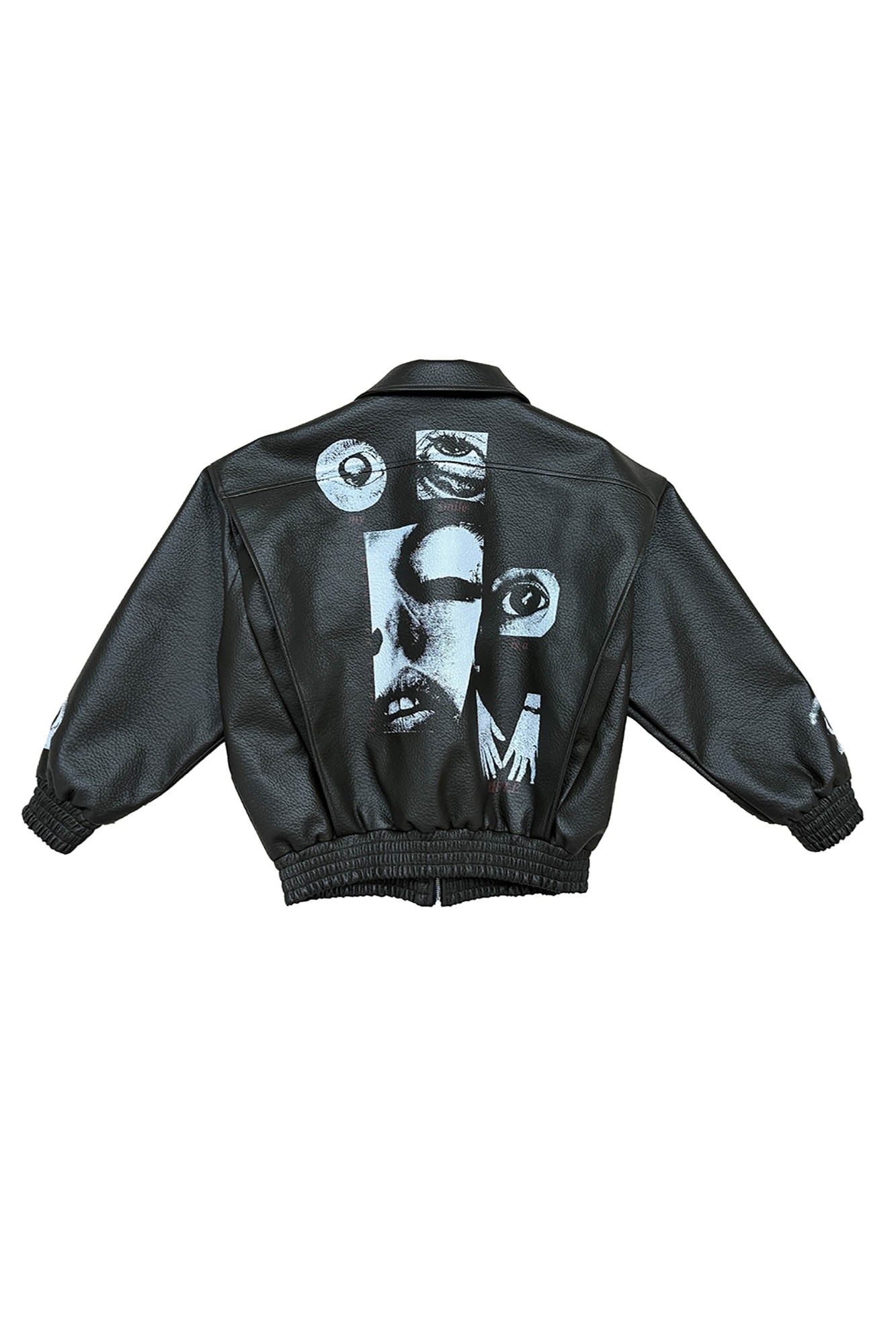 RICHILL My Smile is A Rifle Faux Leather Jacket, premium urban and streetwear designers apparel on PROJECTISR.com, RICHILL