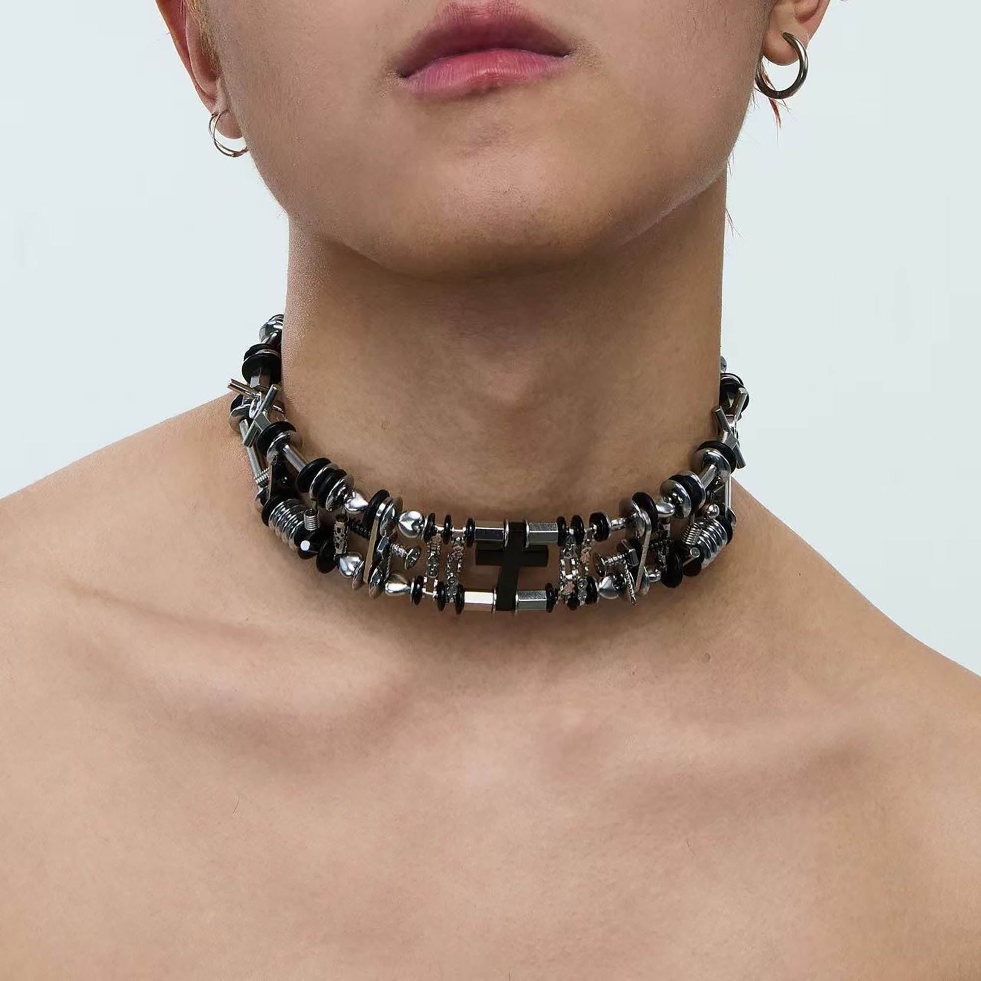 ILLUSORY Sacrificial Cross Chocker, premium urban and streetwear designers apparel on PROJECTISR.com, ILLUSORY