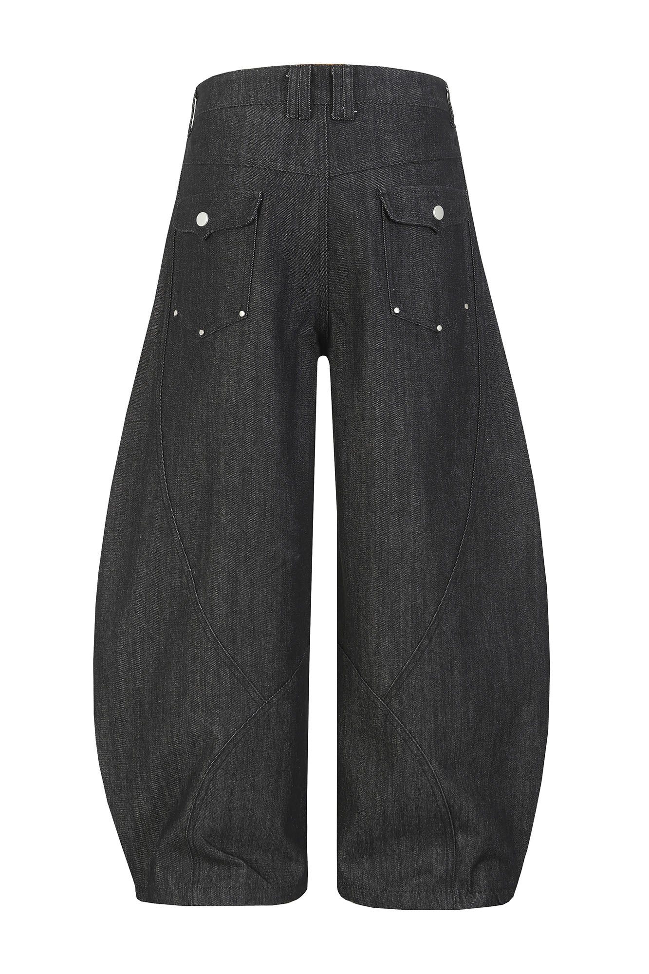 CLP Arced Panel Balloon-Leg Raw Jeans, premium urban and streetwear designers apparel on PROJECTISR.com, CLP