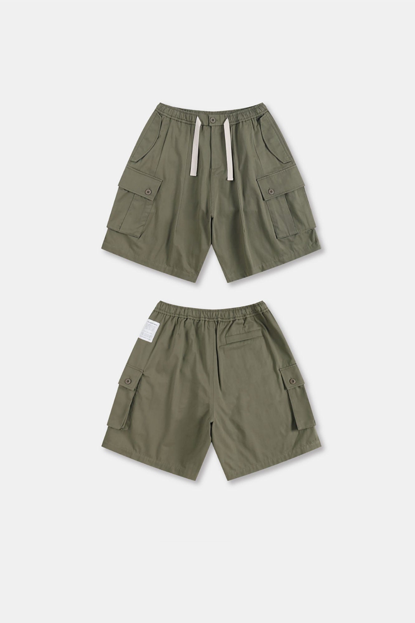 UNLIMITED MOTE Multi-Pocket Drawstring Cargo Shorts, premium urban and streetwear designers apparel on PROJECTISR.com, UNLIMITED MOTE