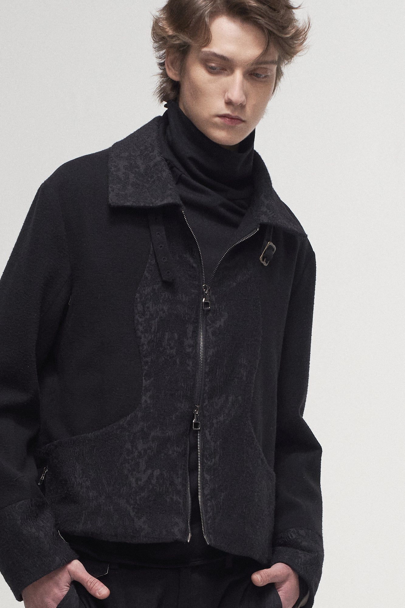 ILNya Nieternite Nifutur Jacquard Paneled Side Tab Jacket