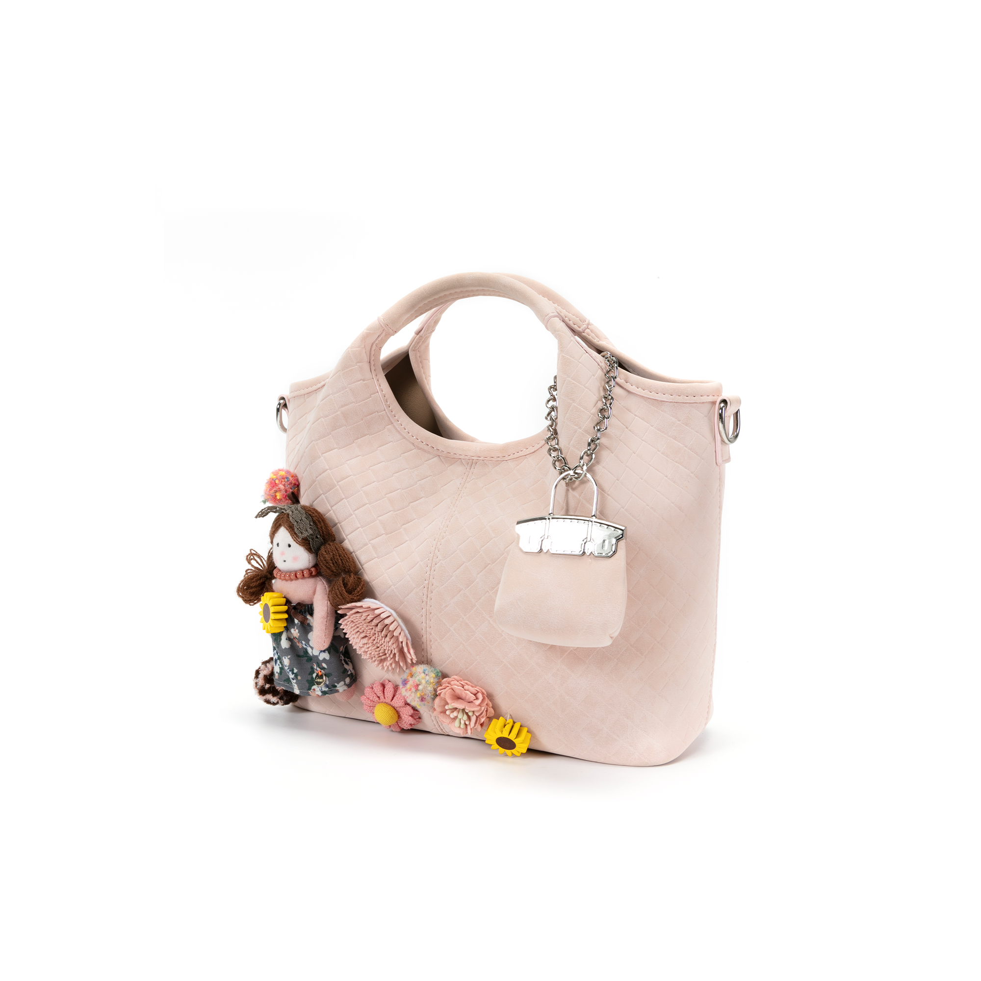BLING BOX Doll Garden Faux-Woven Tote