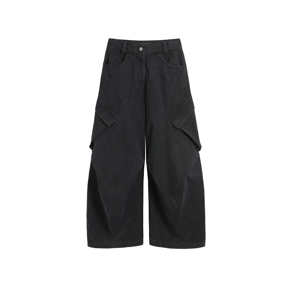 AVINMADE Curved-Blade Paneled Cargo Jeans