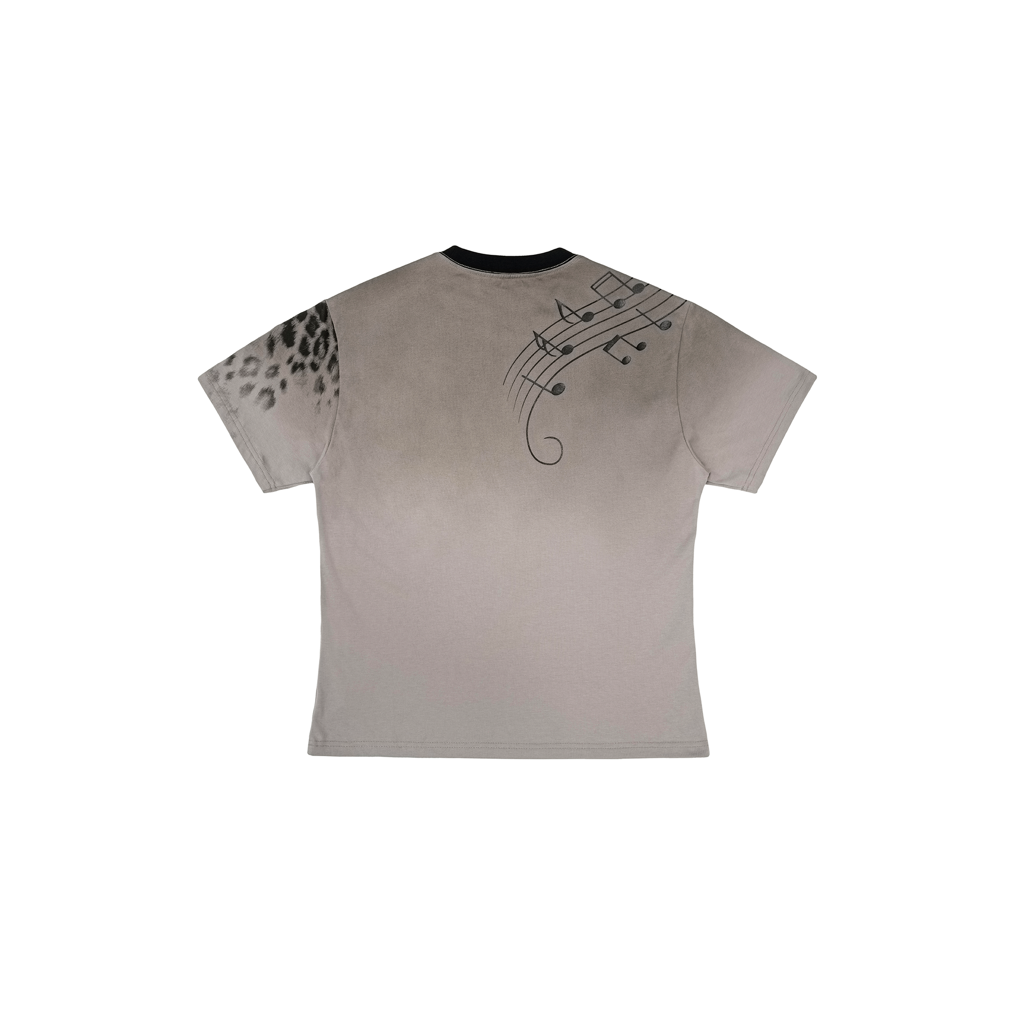 ESAIAS Washed Leopard Graphic T-Shirt