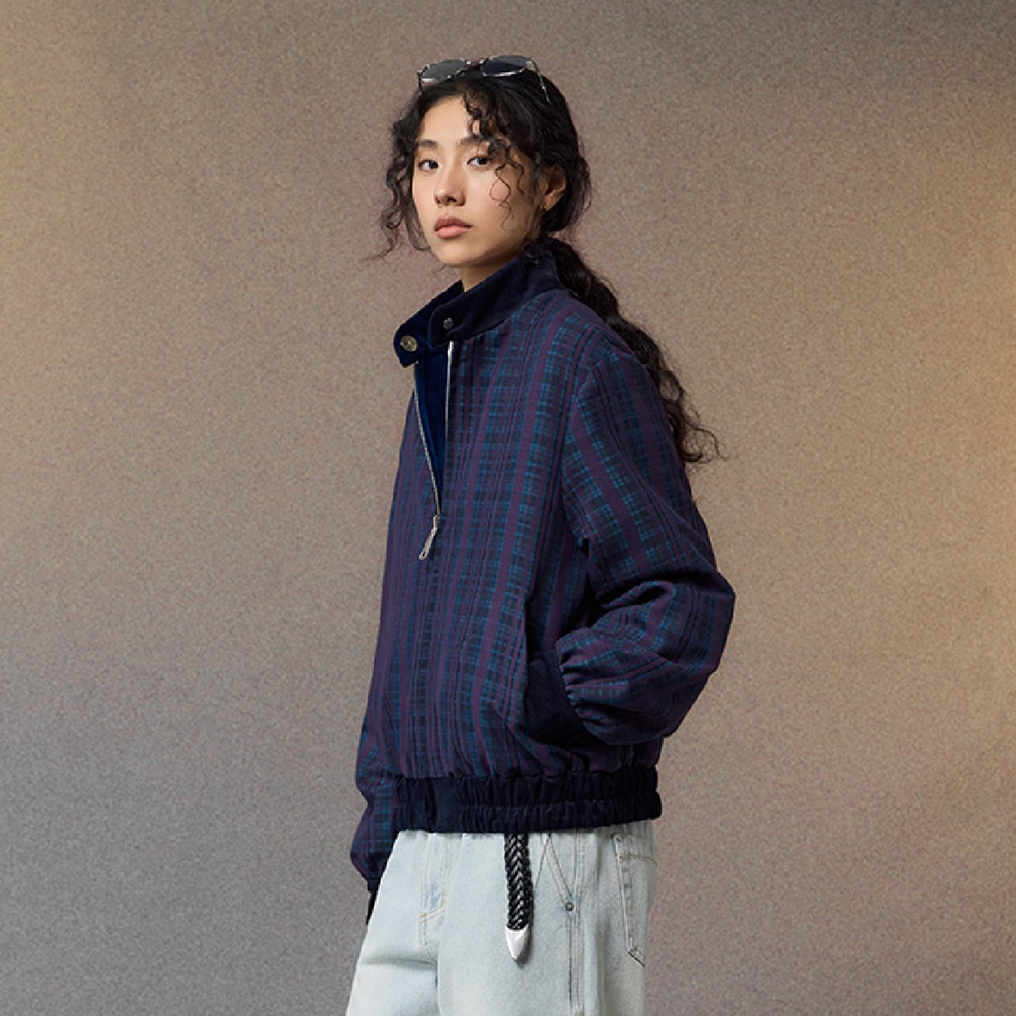 ALVNG AR ANTS Reversible Velvet Plaid Jacket, premium urban and streetwear designers apparel on PROJECTISR.com, ALVNG AR ANTS