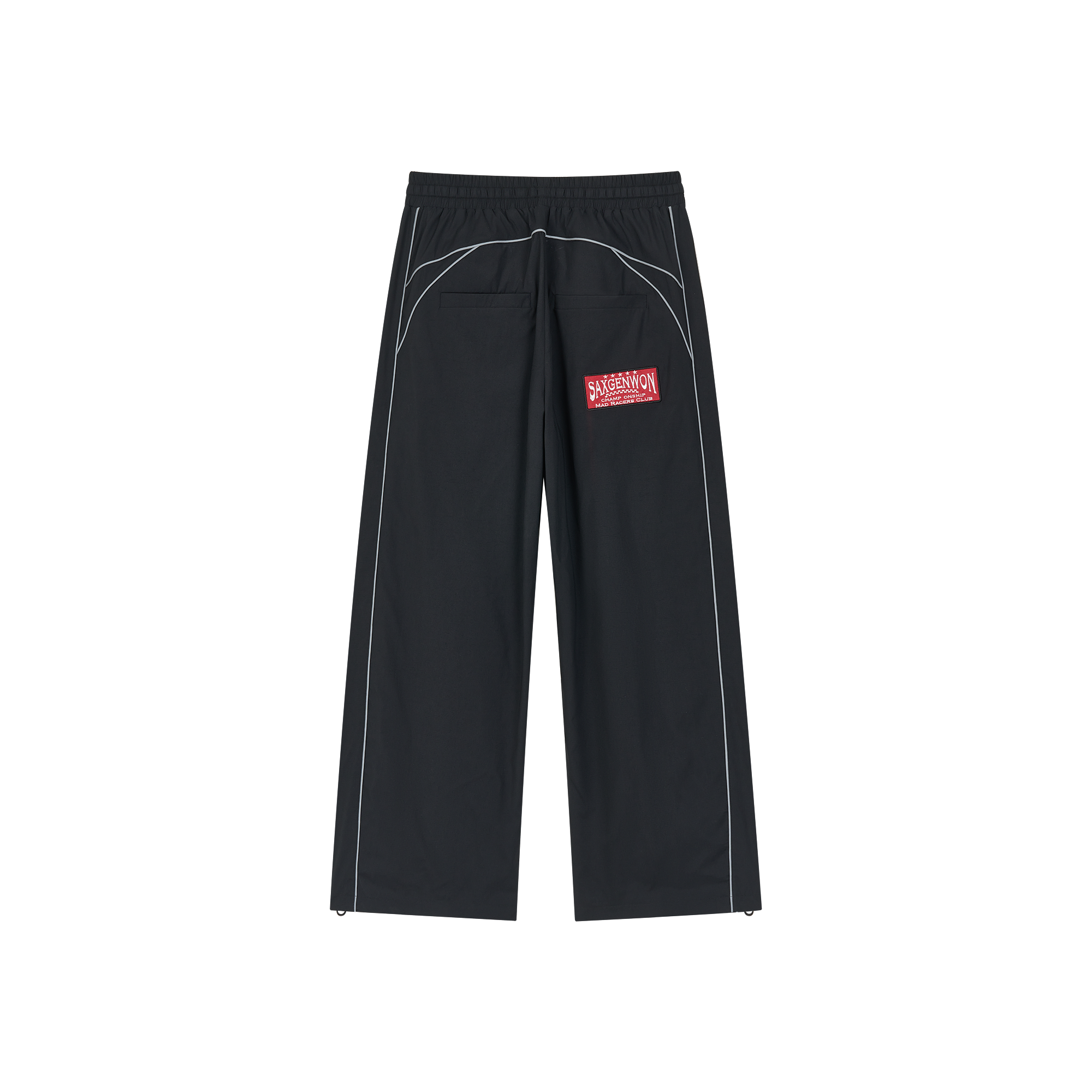 SAVAGEGROWTHWORLD Embroidered Logo Piped Straight-Leg Pants, premium urban and streetwear designers apparel on PROJECTISR.com, SAVAGEGROWTHWORLD