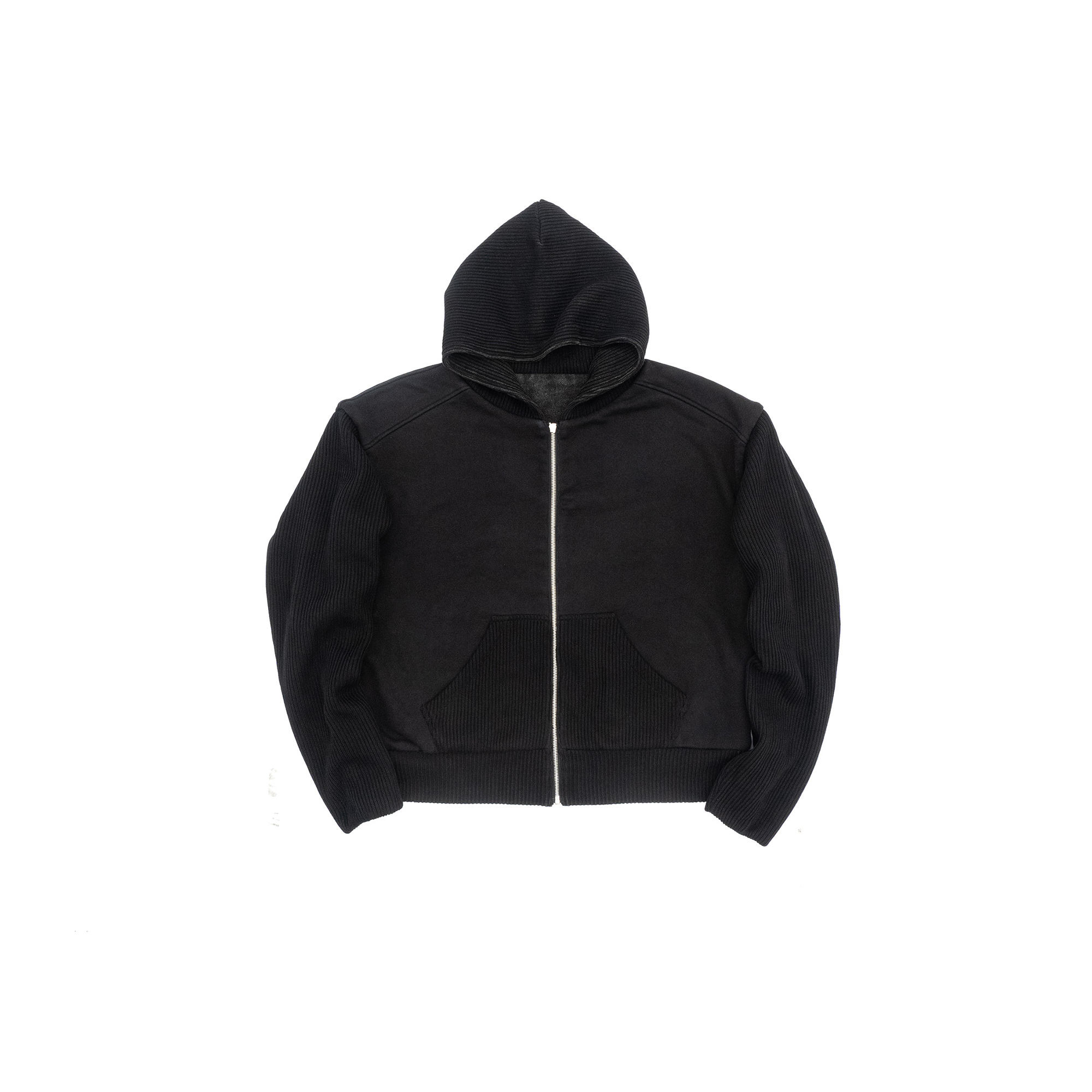 IN EXISTENCE Reversible Washed Spliced Hooded Jacket