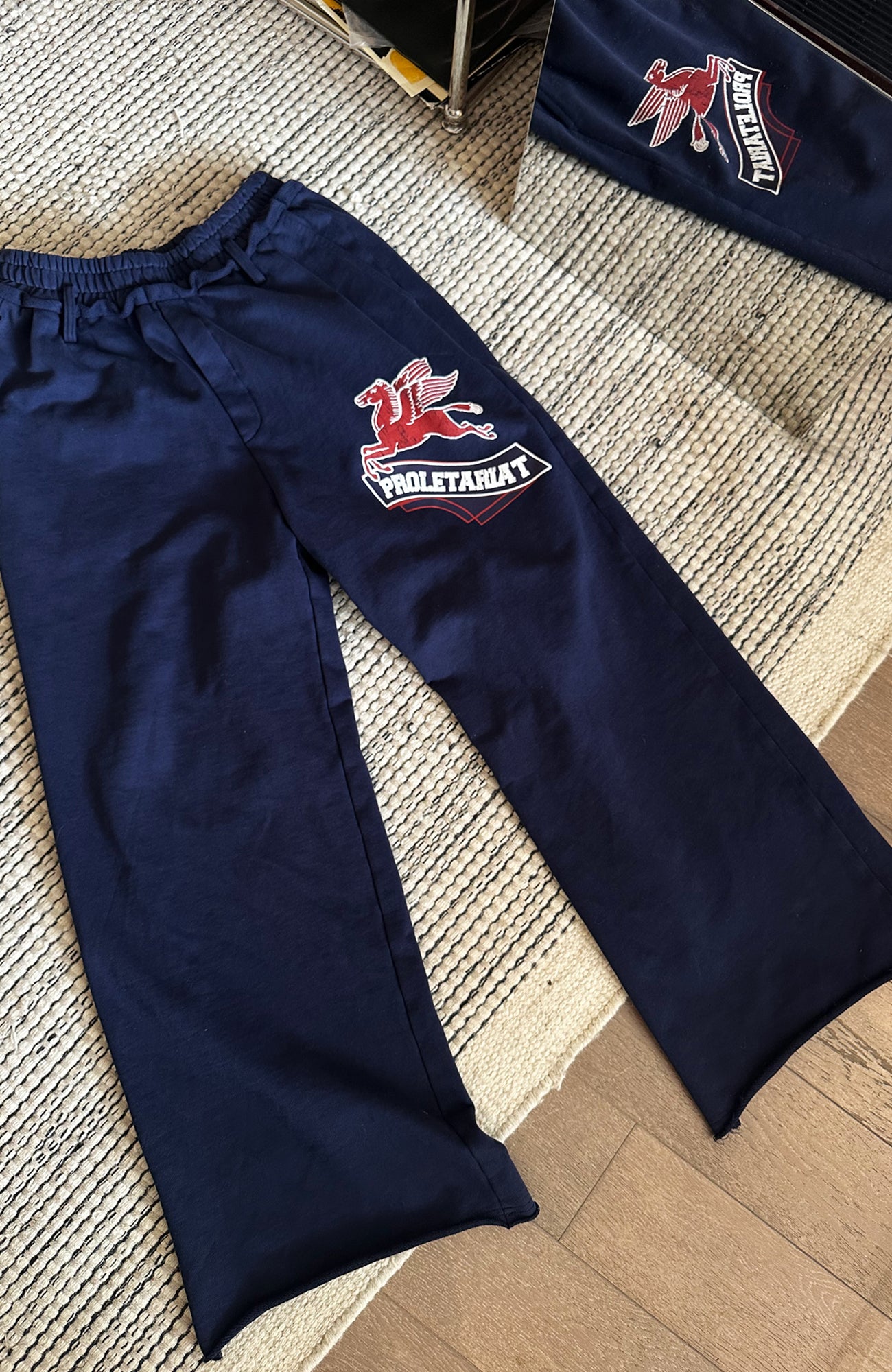 TRECLUB Washed Graphic Wide-Leg Sweatpants, premium urban and streetwear designers apparel on PROJECTISR.com, TRECLUB