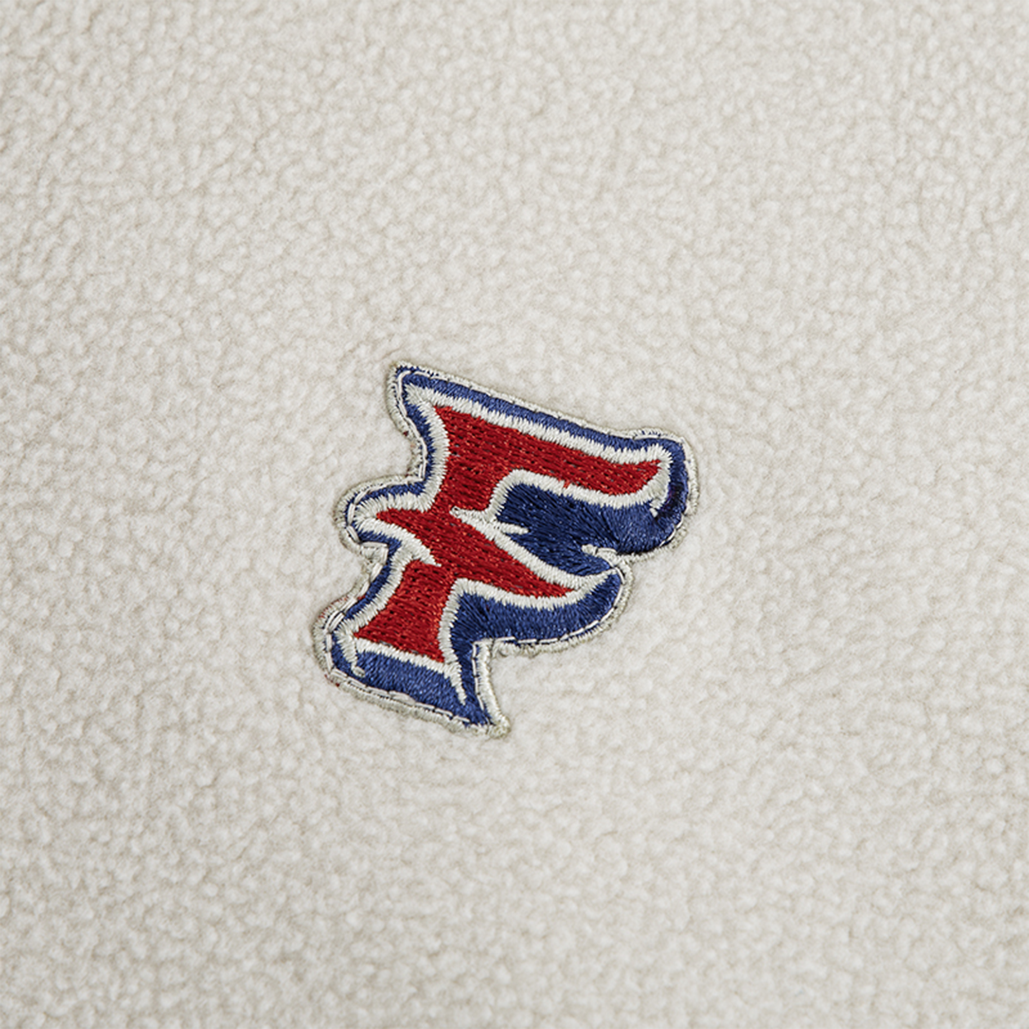 F2CE Embroidered LOGO Patch Half-Zip Fleece Hoodie
