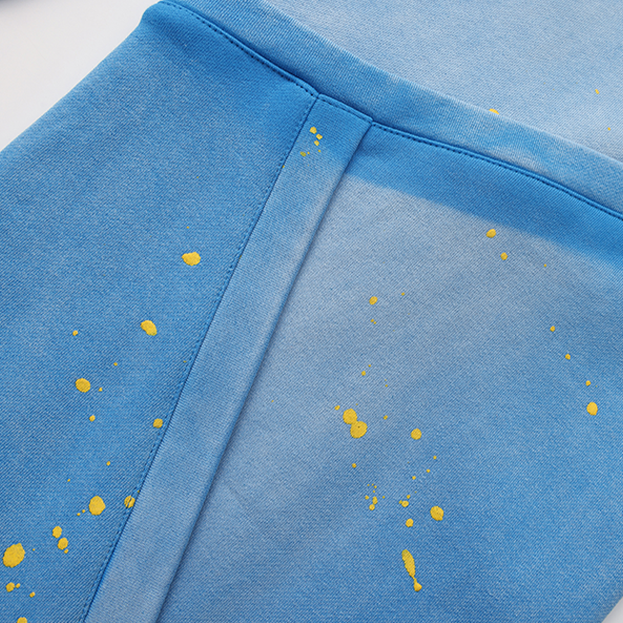 VANN VALRENCE Washed Paint-Splattered Paneled Pants