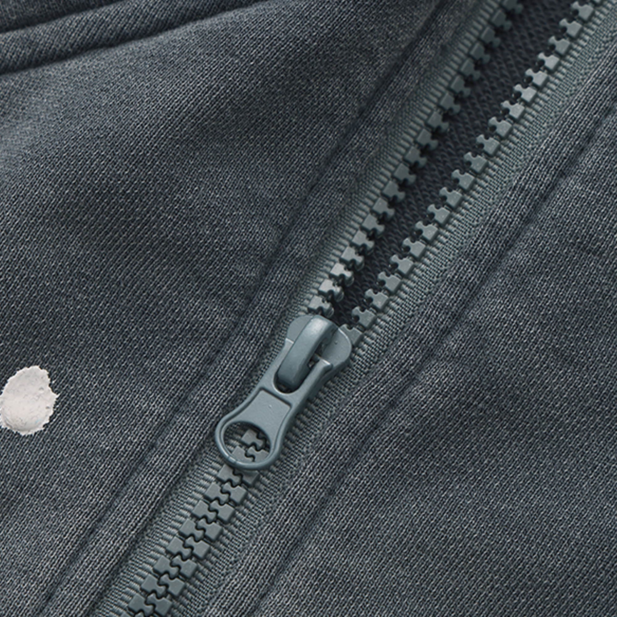 VANN VALRENCE Washed Paint-Splattered Paneled Zip Hoodie