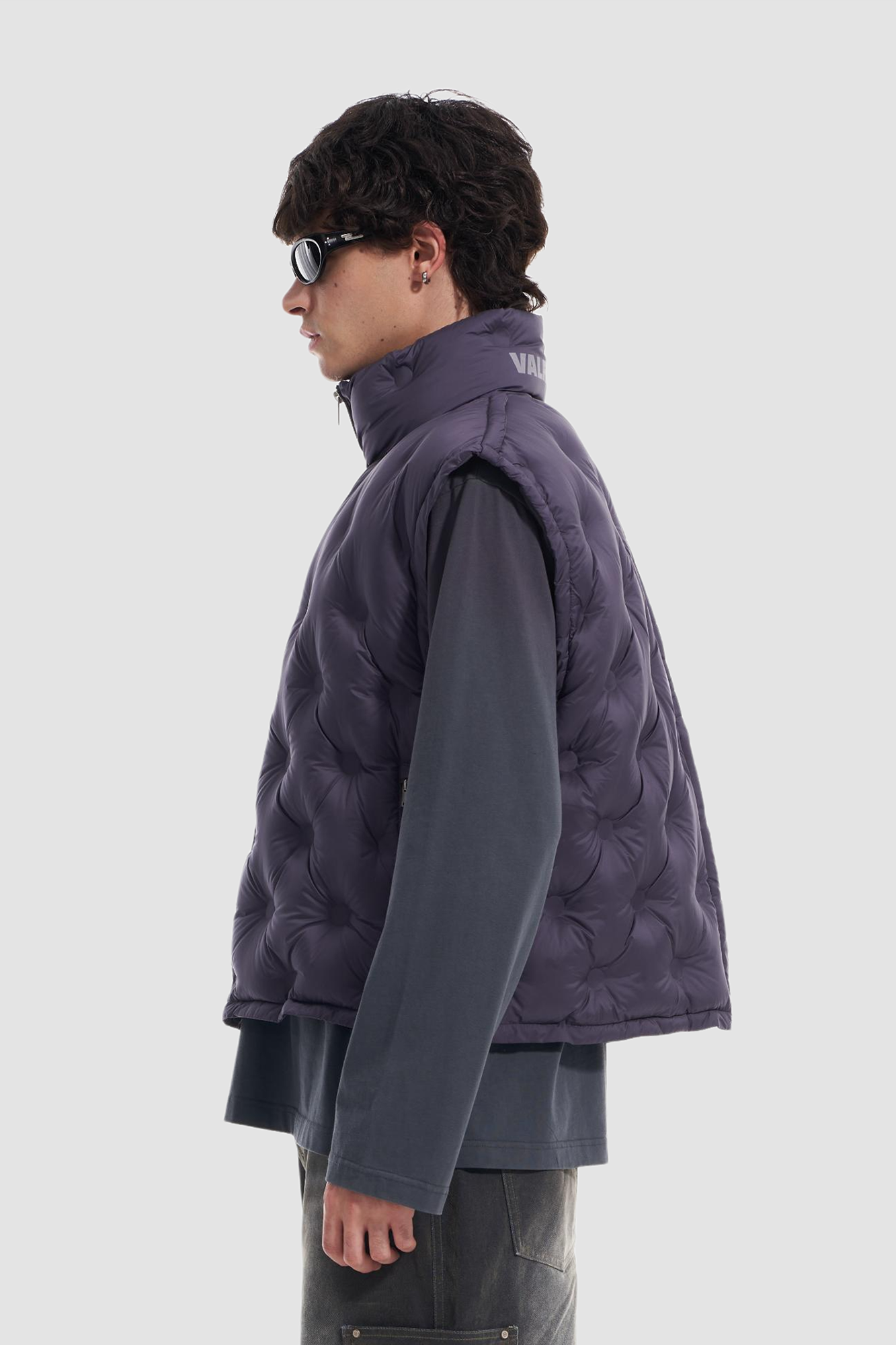 VANN VALRENCE Bubble-Quilted High-Neck Down Vest