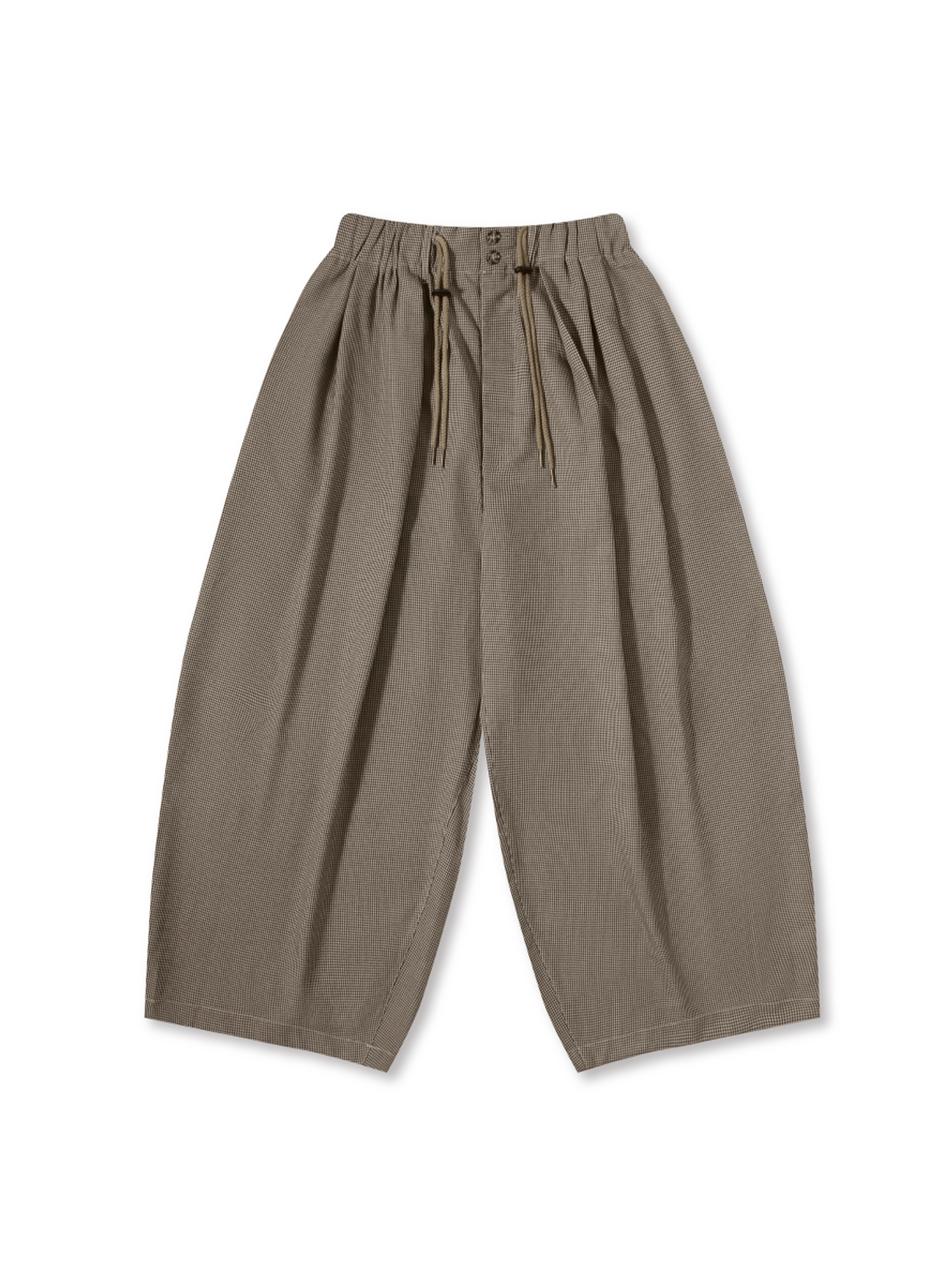 UNLIMITED MOTE Wool Blend Houndstooth Drawstring Balloon Pants