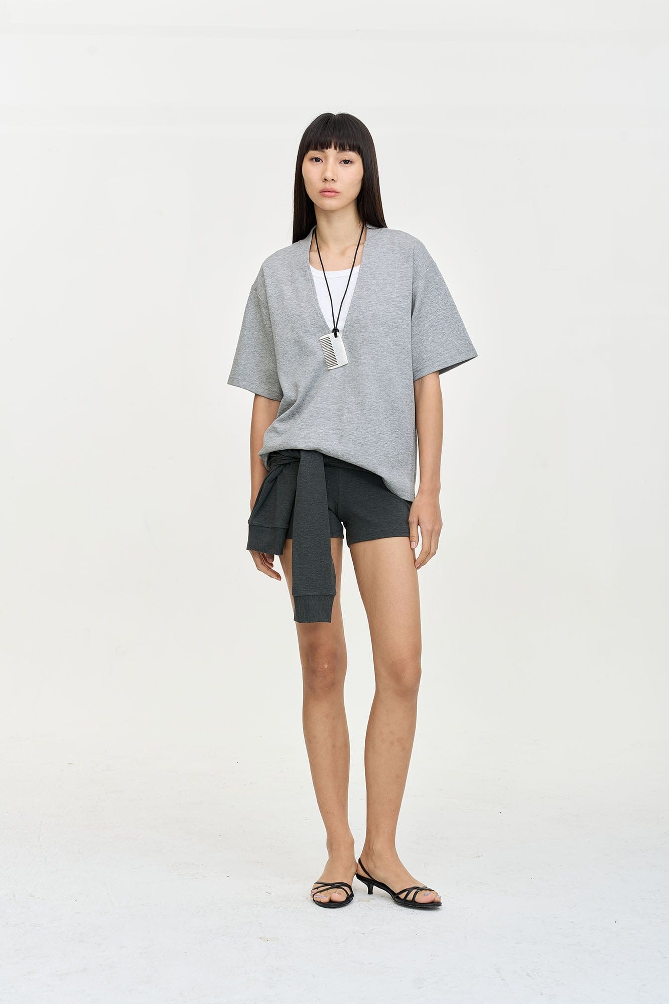 LEONSENSE Essential Deep V-Cut T-Shirt, premium urban and streetwear designers apparel on PROJECTISR.com, LEONSENSE
