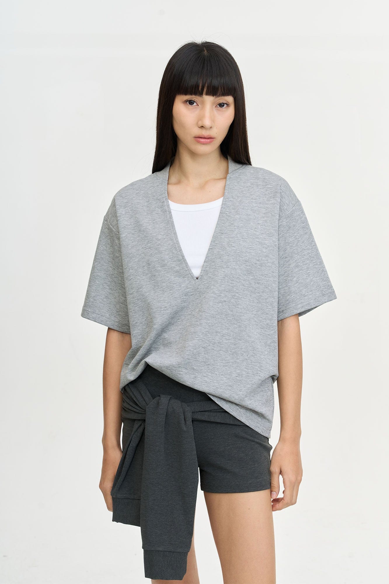 LEONSENSE Essential Deep V-Cut T-Shirt, premium urban and streetwear designers apparel on PROJECTISR.com, LEONSENSE