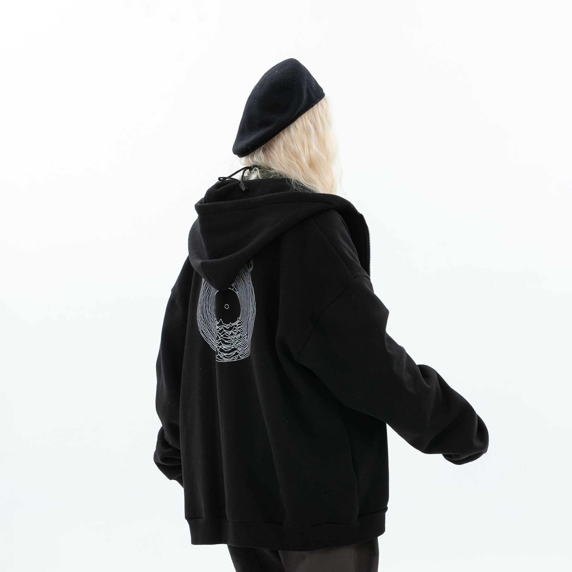 ERROR CODE ROBOT Fleetwood Mac Graphic Oversized Hooded Jacket, premium urban and streetwear designers apparel on PROJECTISR.com, ERROR CODE ROBOT