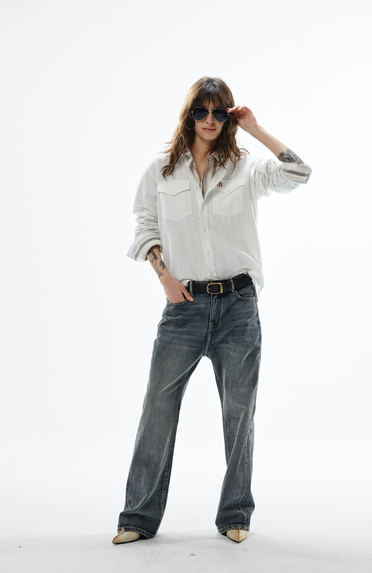 TRECLUB Retro Embroidered Solid Shirt, premium urban and streetwear designers apparel on PROJECTISR.com, TRECLUB