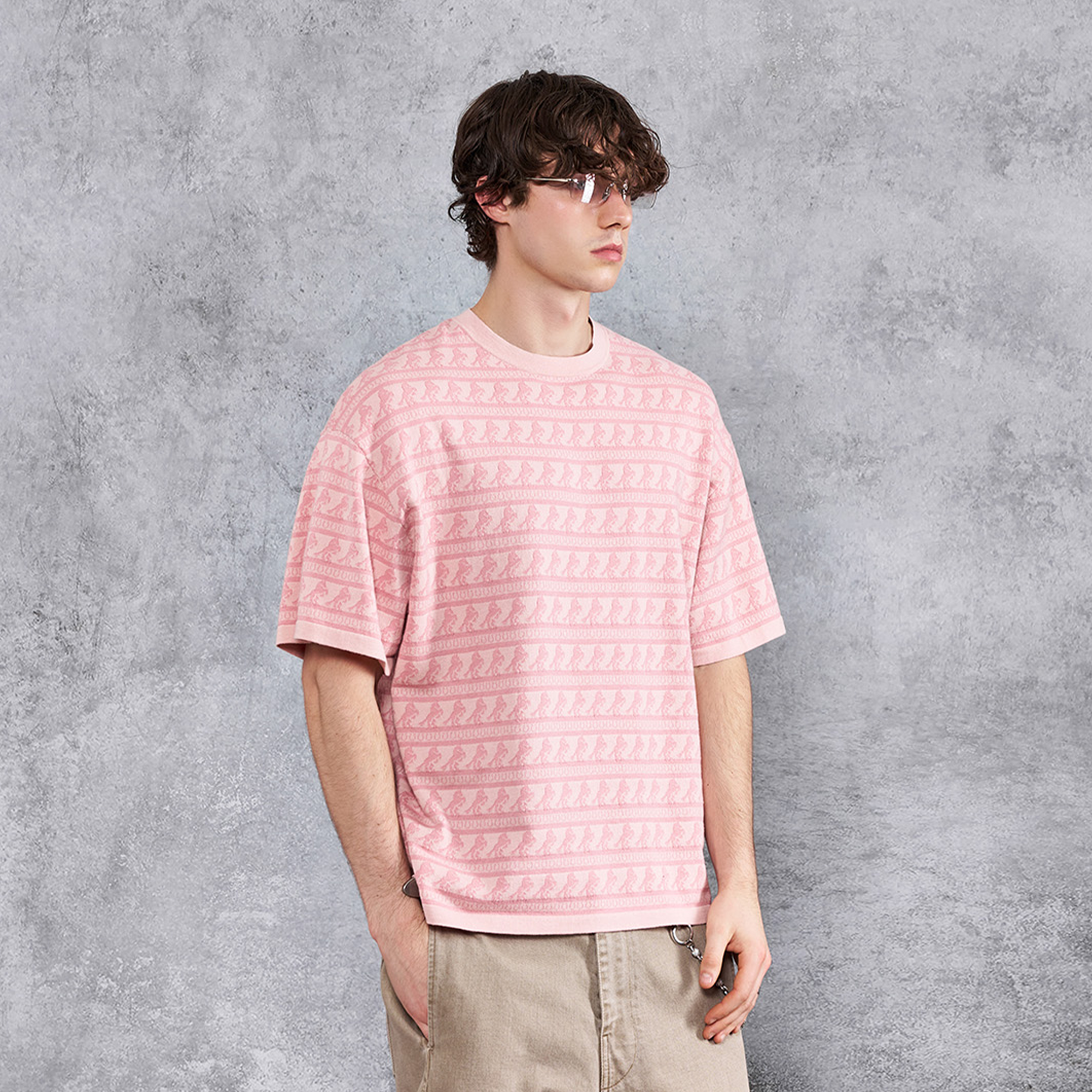 PMW Horse Jacquard Knitted T Shirt, premium urban and streetwear designers apparel on PROJECTISR.com, PMW