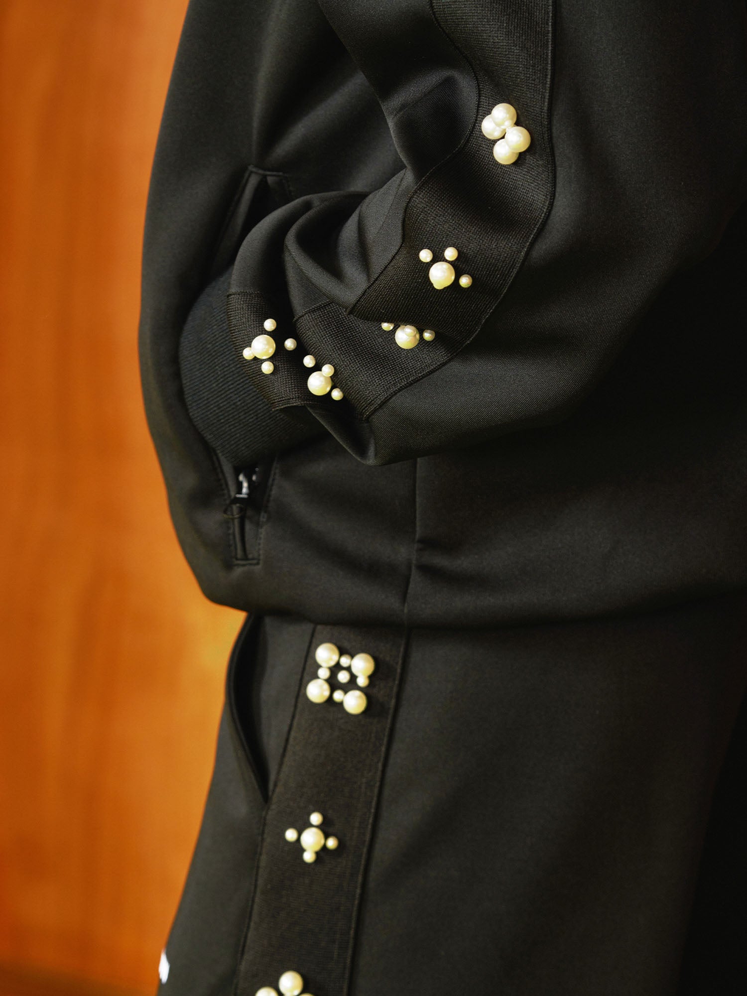 PMW Pearl-Embellished Track Pants