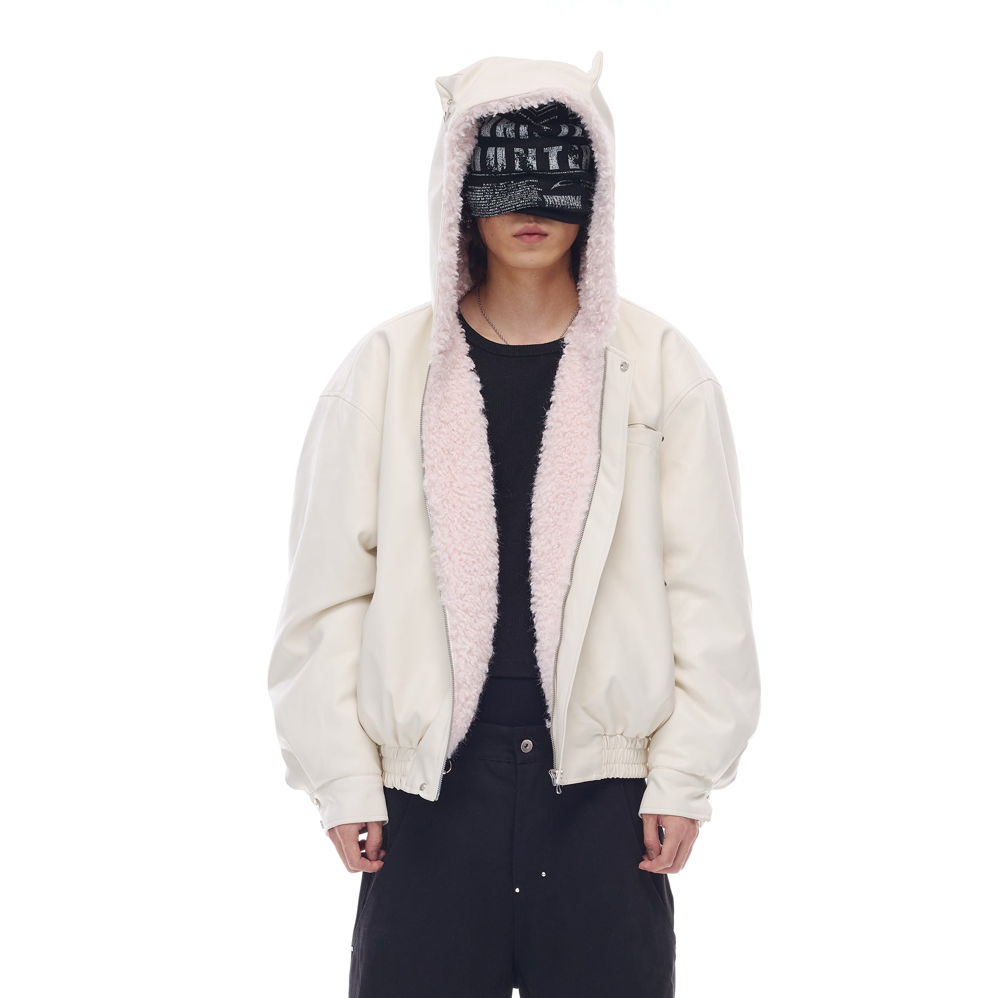 WHISTLEHUNTER Devil Horn Fleece-Lined Hooded Jacket