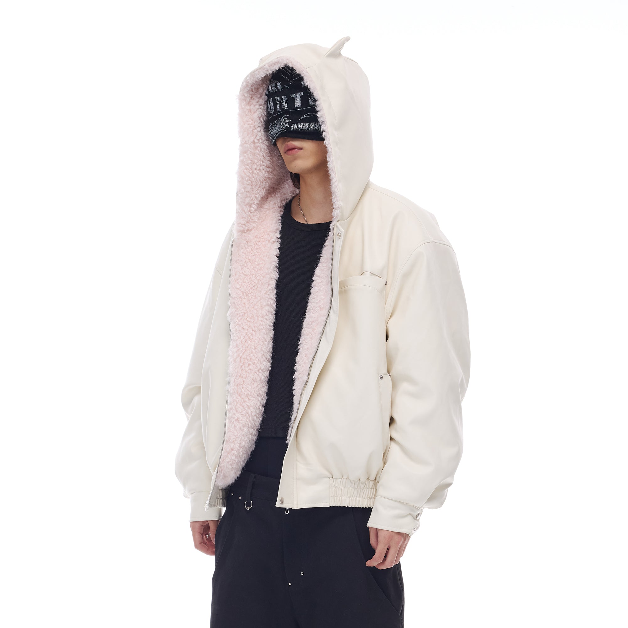 WHISTLEHUNTER Devil Horn Fleece-Lined Hooded Jacket