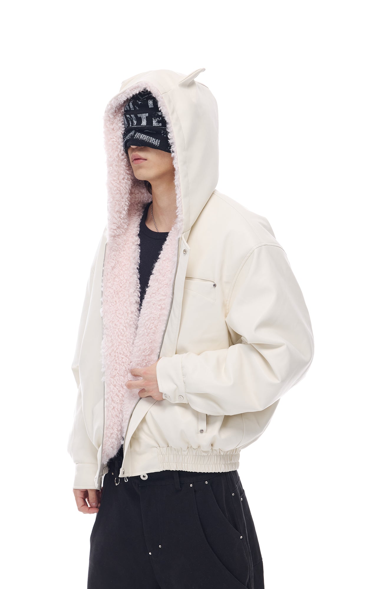 WHISTLEHUNTER Devil Horn Fleece-Lined Hooded Jacket