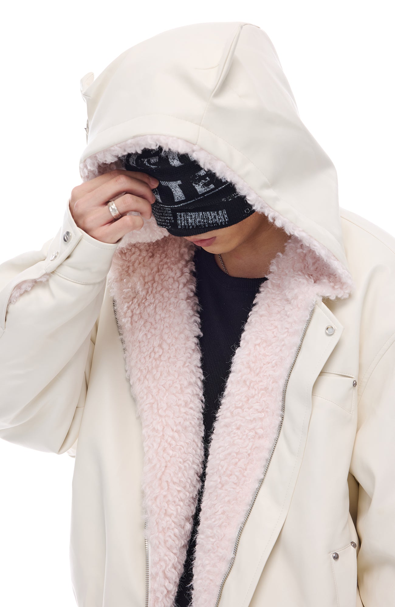 WHISTLEHUNTER Devil Horn Fleece-Lined Hooded Jacket