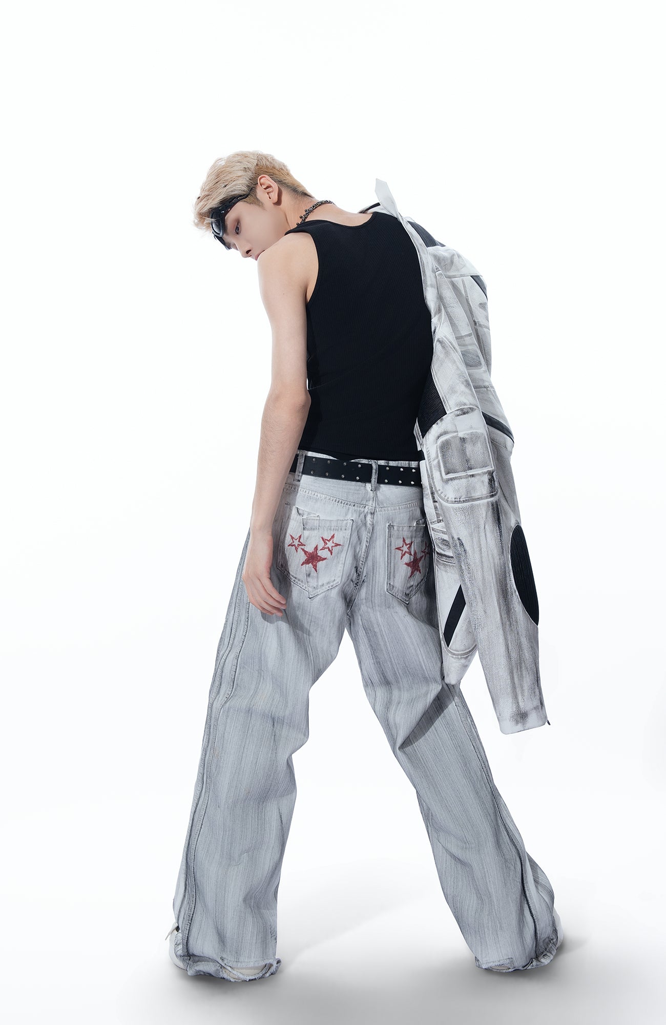 MOGONGSHE Dusty Washed Baggy Jeans