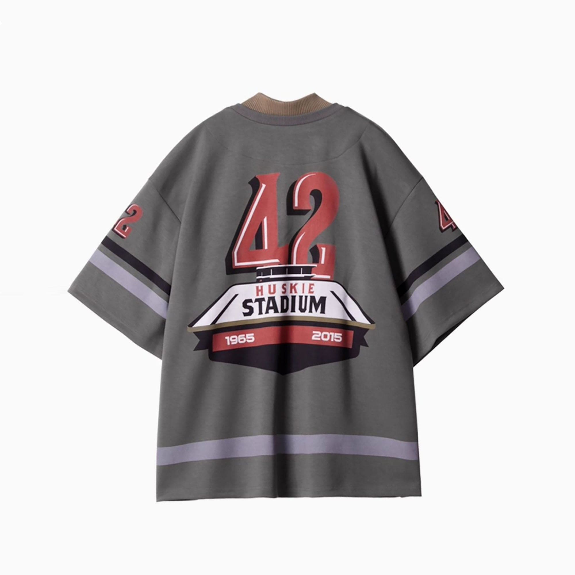 ERROR CODE ROBOT Varsity Layered Collar Oversized Huskie Tee, premium urban and streetwear designers apparel on PROJECTISR.com, ERROR CODE ROBOT