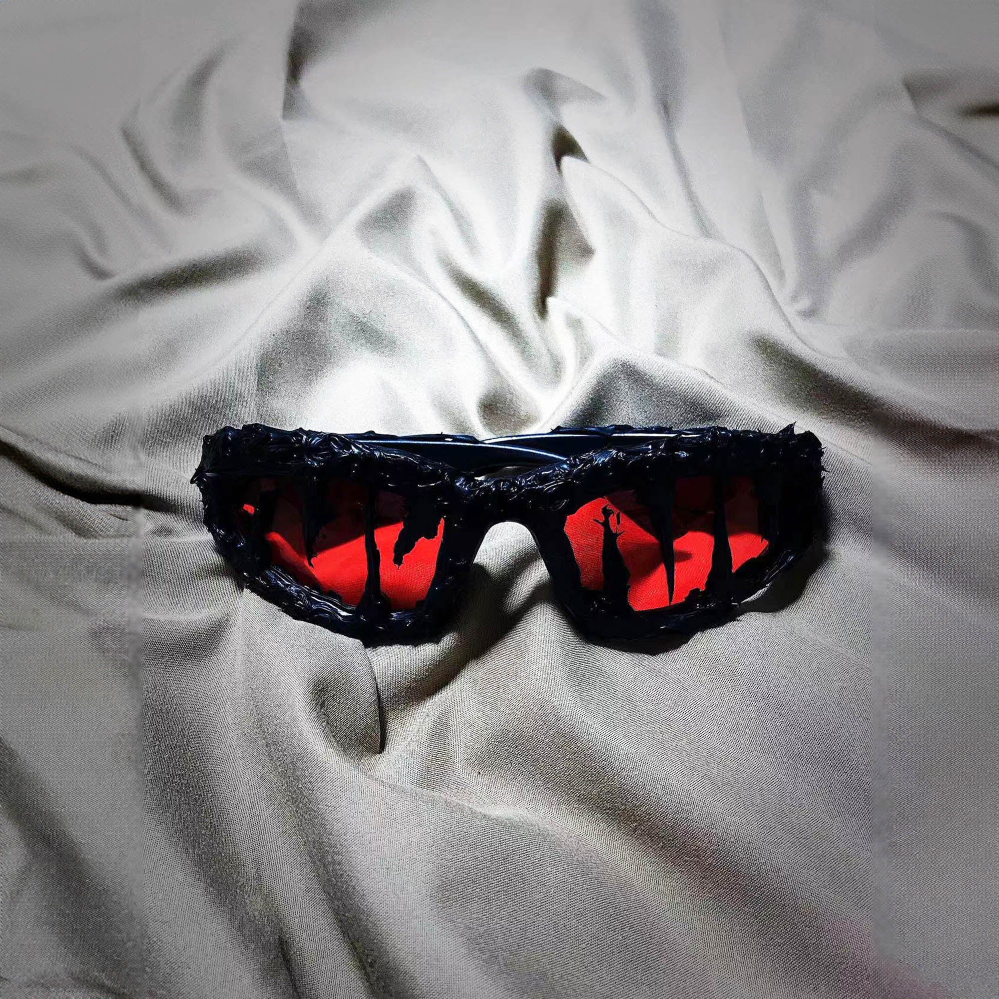 Pi0neeR Venom Melt Dripped Resin Sunglasses, premium urban and streetwear designers apparel on PROJECTISR.com, Pi0neeR