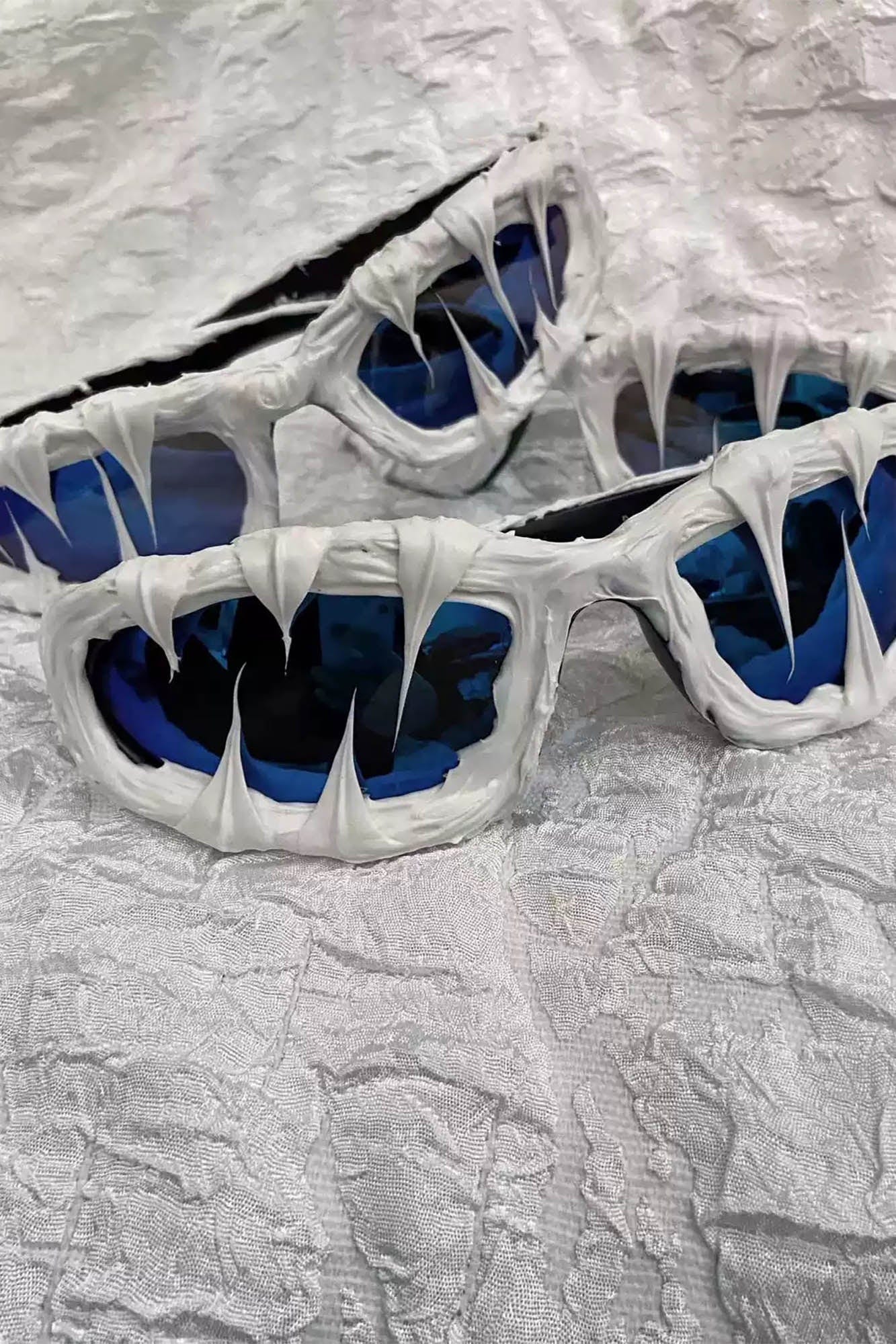 Pi0neeR Ice Melt Dripped Resin Sunglasses Blue, premium urban and streetwear designers apparel on PROJECTISR.com, Pi0neeR