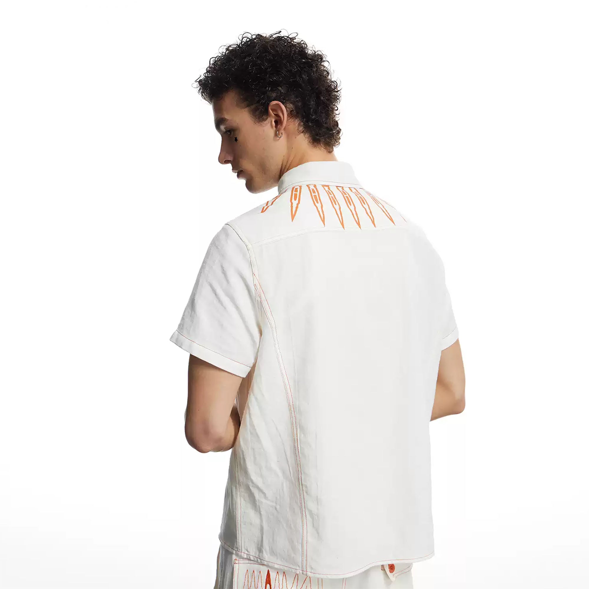DND4DES Contrast Bullet Stitch Half Shirt