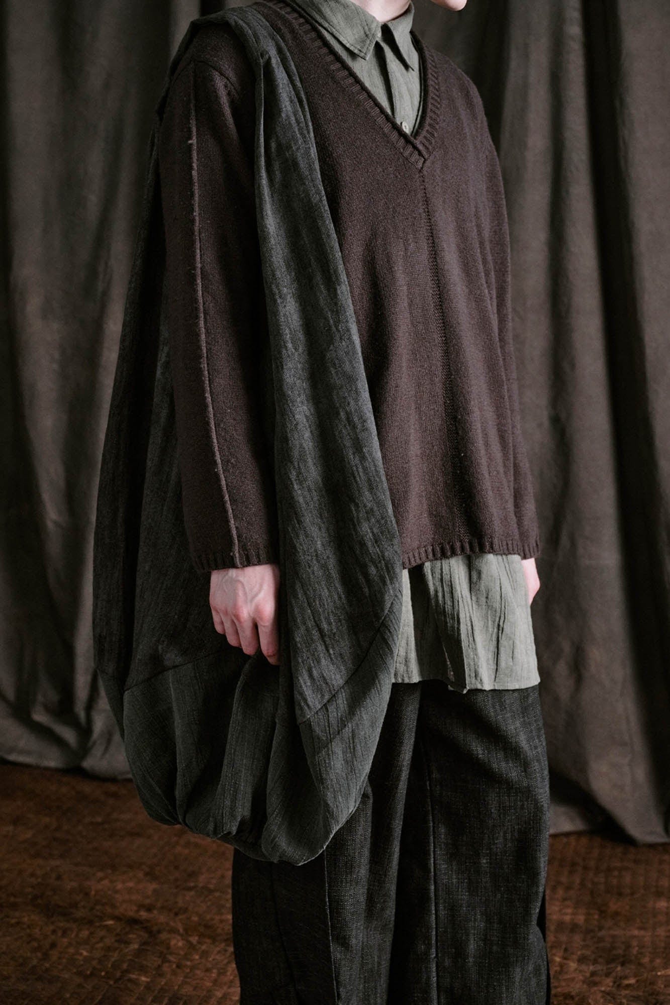 ILNya Nieternite Nifutur Draped Crescent Oversized Tote, premium urban and streetwear designers apparel on PROJECTISR.com, ILNya Nieternite Nifutur