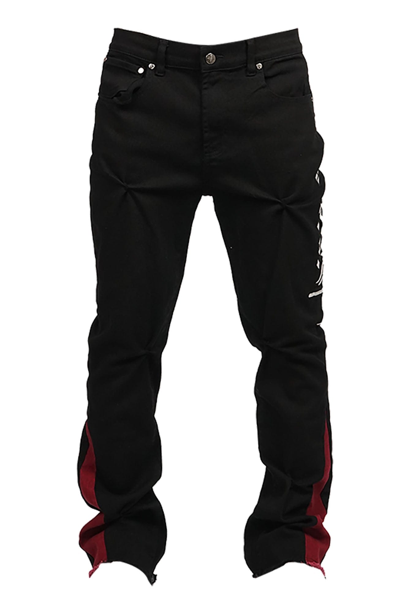 VINKID Arabic Script Crinkled Contrast Spliced Pants, premium urban and streetwear designers apparel on PROJECTISR.com, VINKID