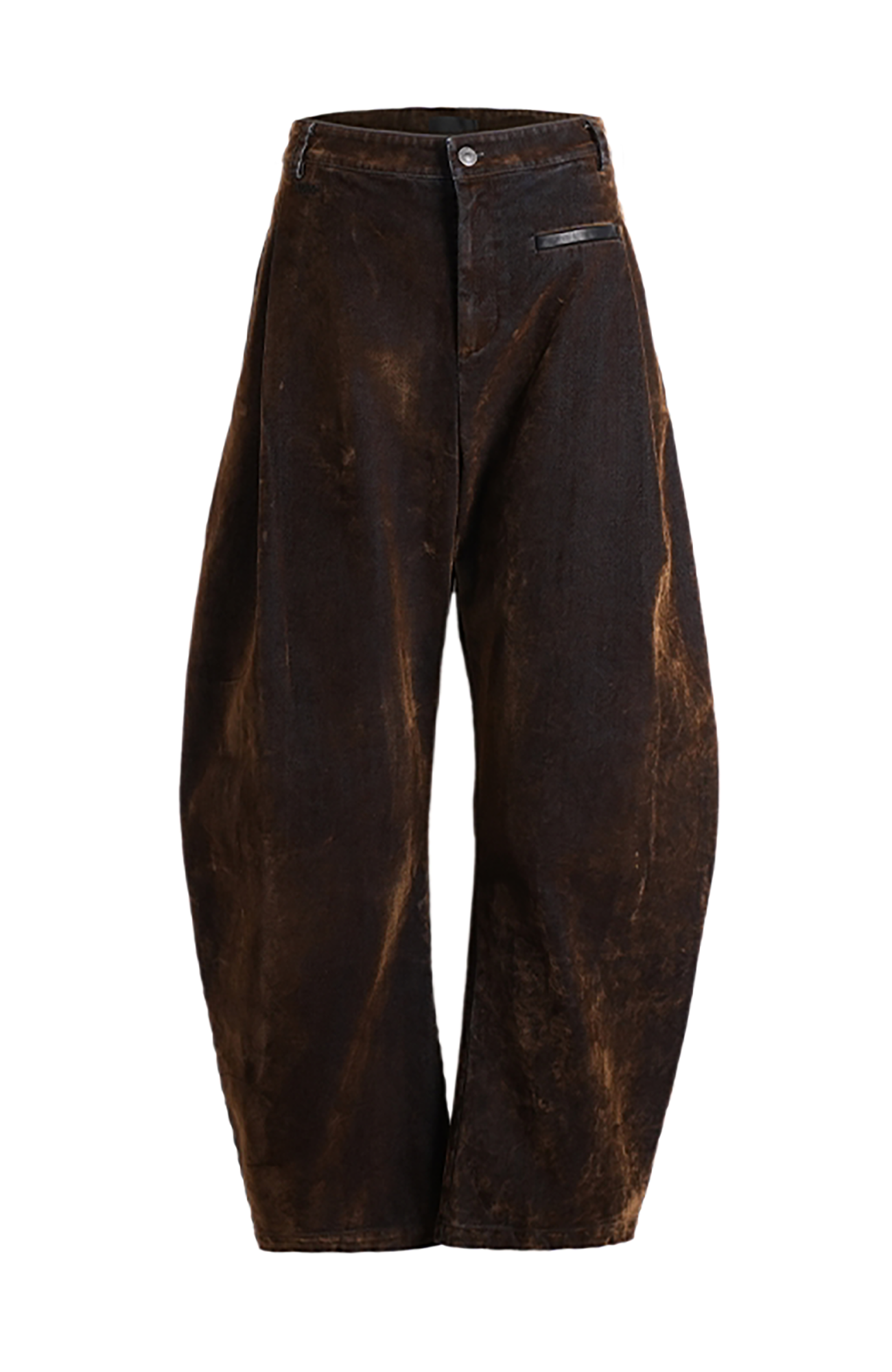 PMW Retro Flocked Washed Denim Pants, premium urban and streetwear designers apparel on PROJECTISR.com, PMW