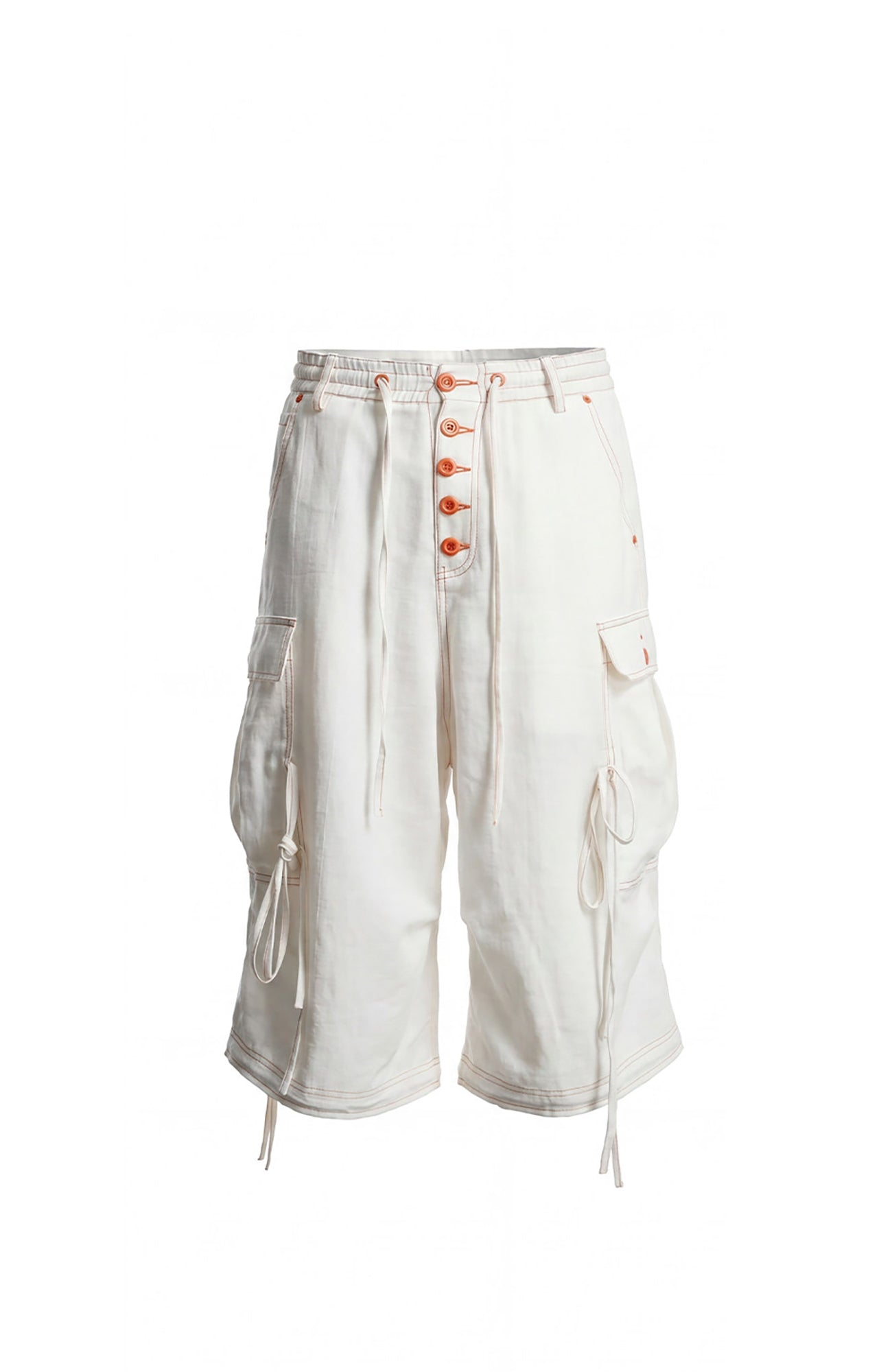 DND4DES Contrast Stitch Cargo Wide-Leg Shorts