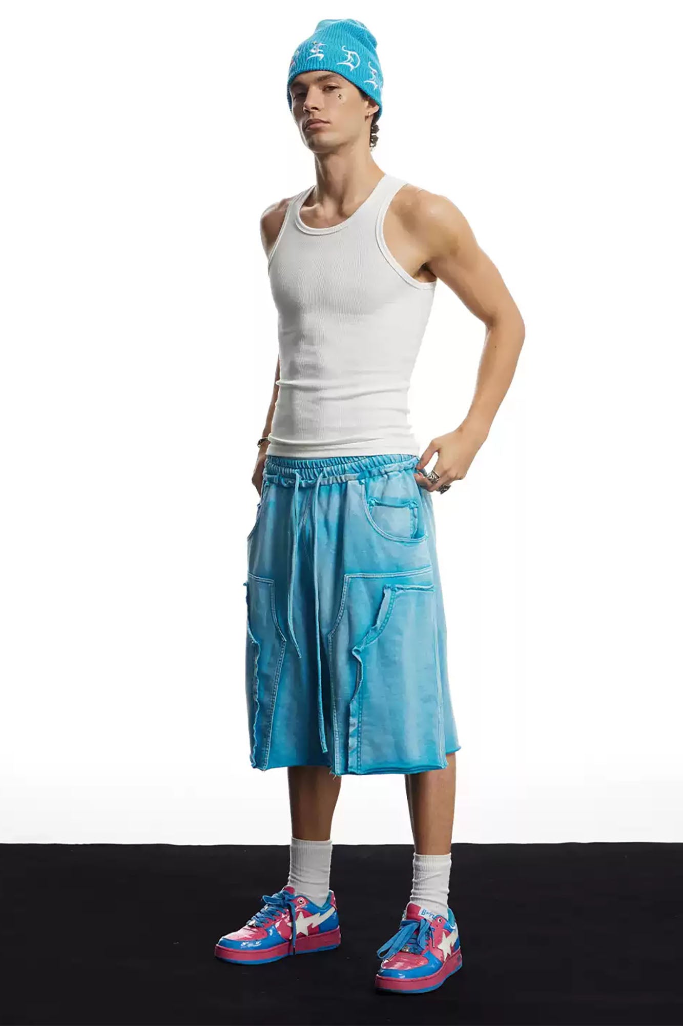 DND4DES Washed Double-Knee Sweat Shorts