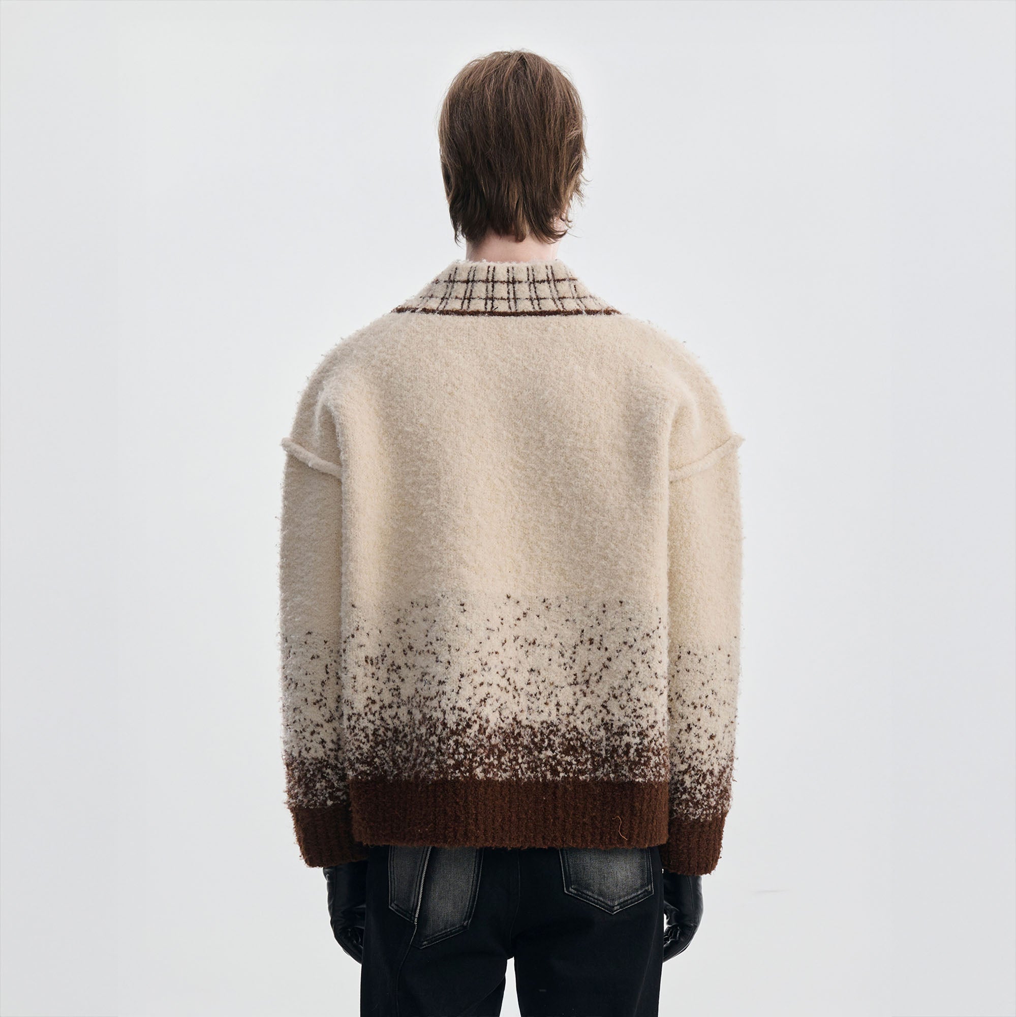 TIWILLTANG Gradient Wool V-Neck Sweater