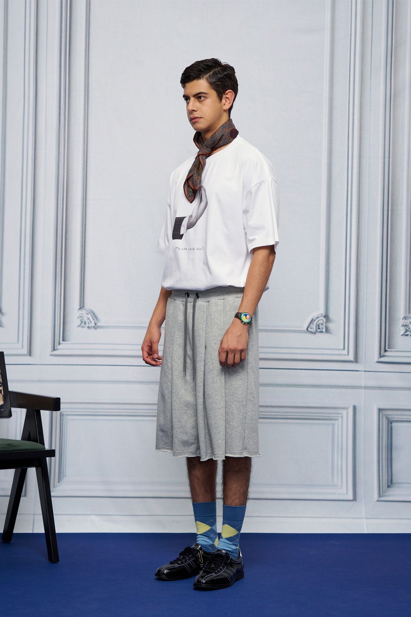 UNLIMITED MOTE Multi-Pleated Drawstring Raw-Hem Shorts, premium urban and streetwear designers apparel on PROJECTISR.com, UNLIMITED MOTE