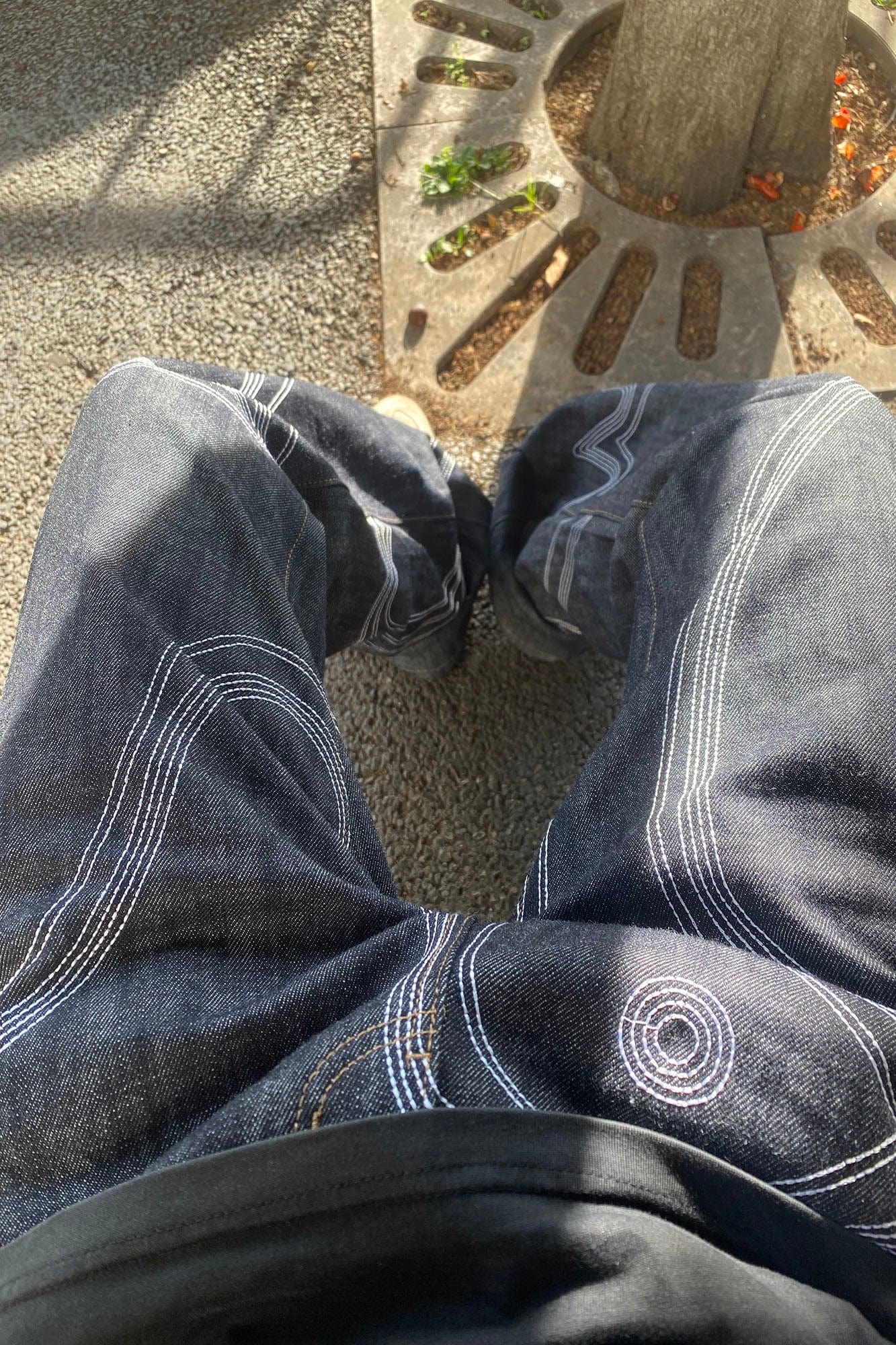 VINKID Embroidered Dove Stitched Selvedge Jeans, premium urban and streetwear designers apparel on PROJECTISR.com, VINKID